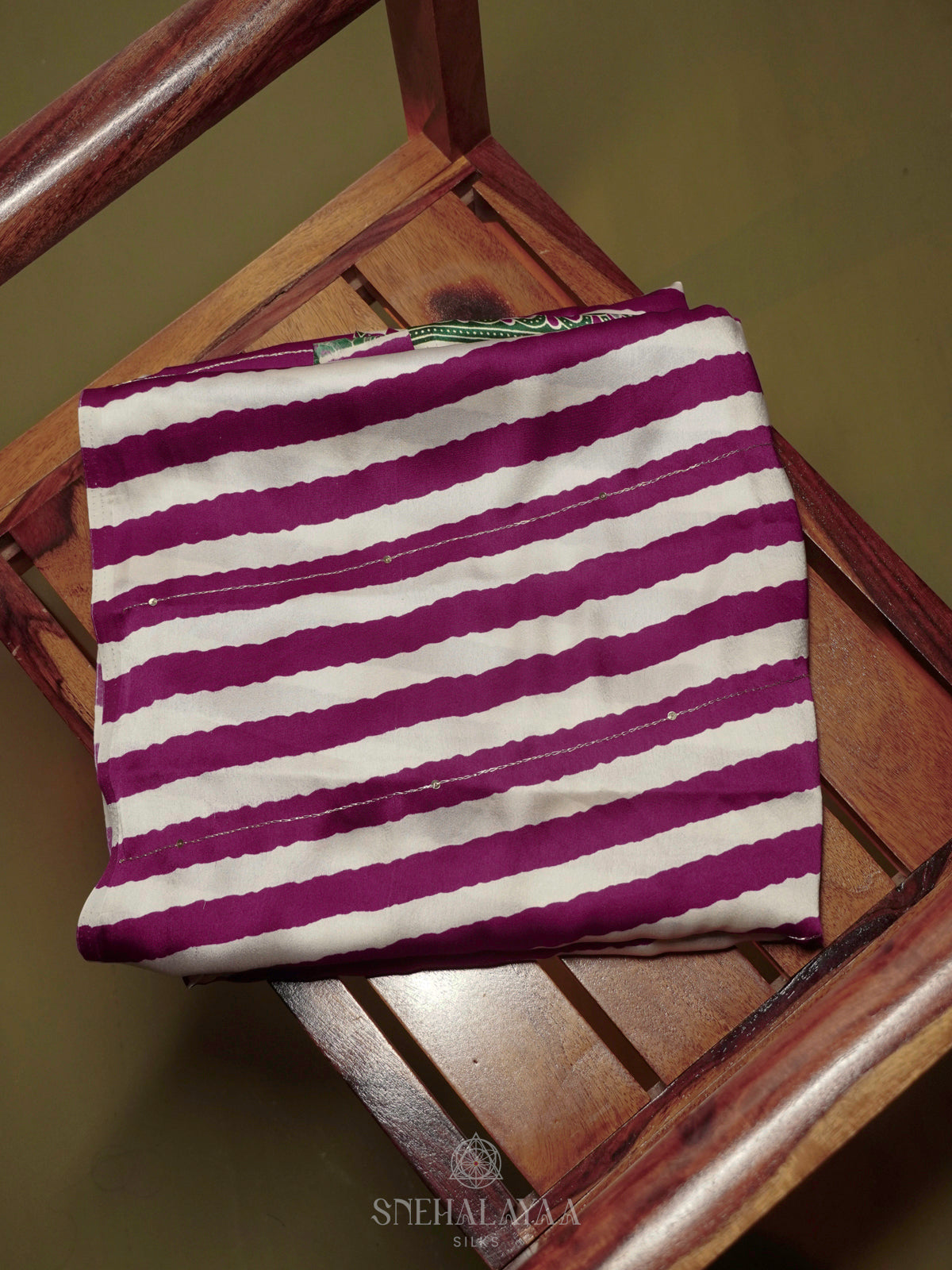 Magenta Satin Saree