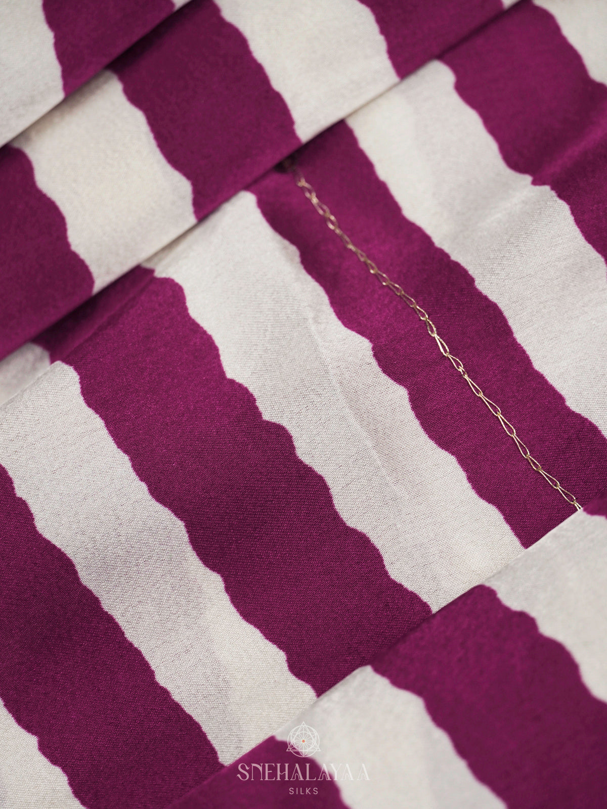 Magenta Satin Saree