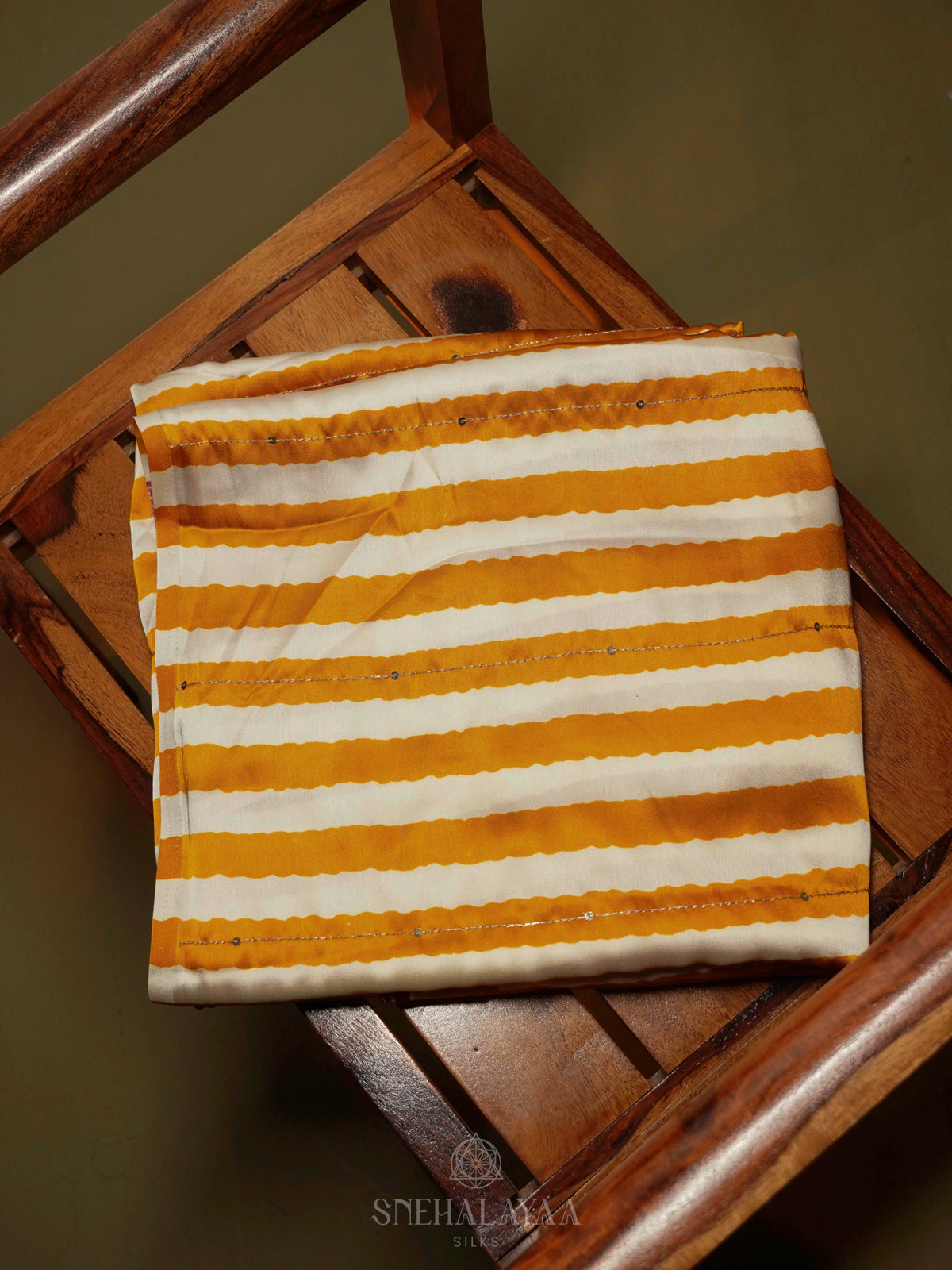 Orange Satin Saree