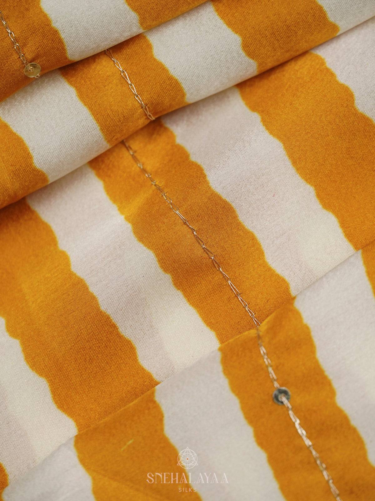 Orange Satin Saree