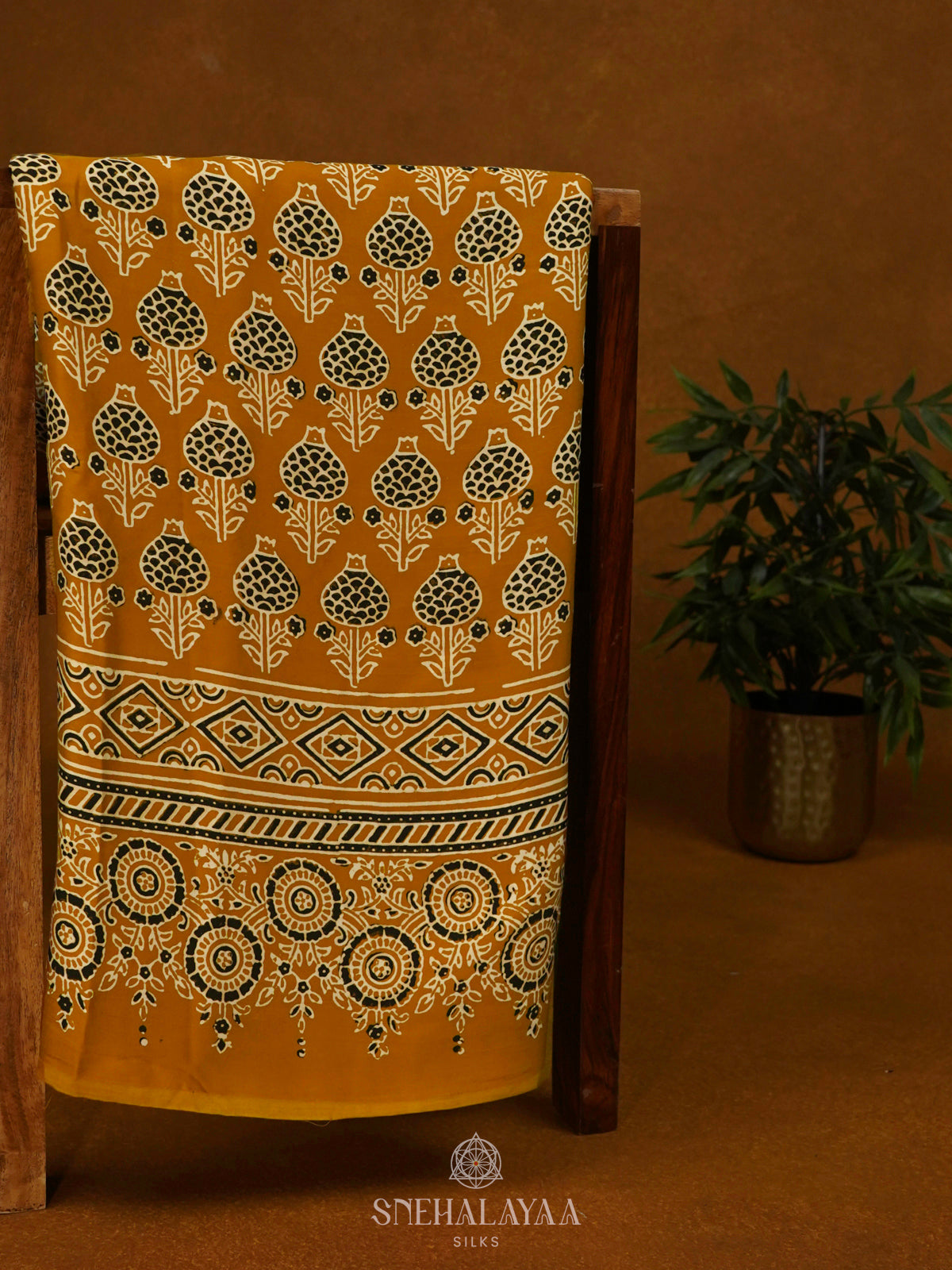 Yellow Modal Silk Saree