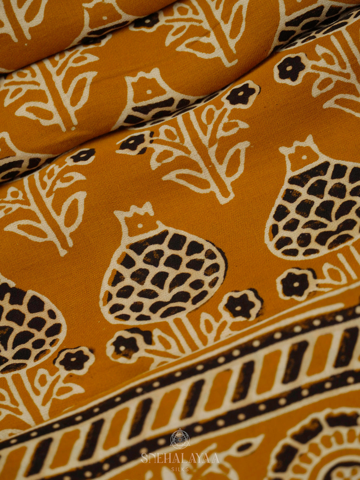 Yellow Modal Silk Saree