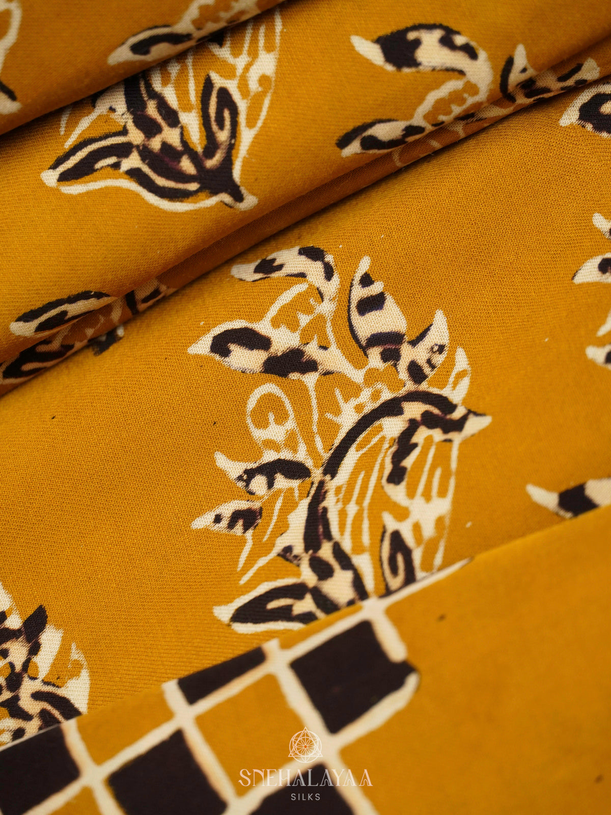 Yellow Modal Silk Saree