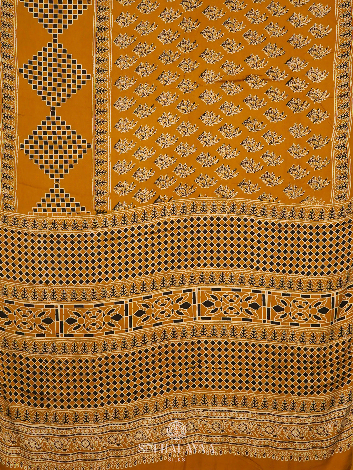 Yellow Modal Silk Saree