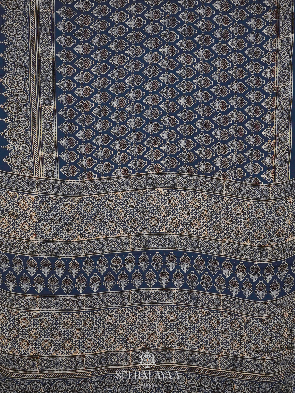 Navy Blue Modal Silk Saree