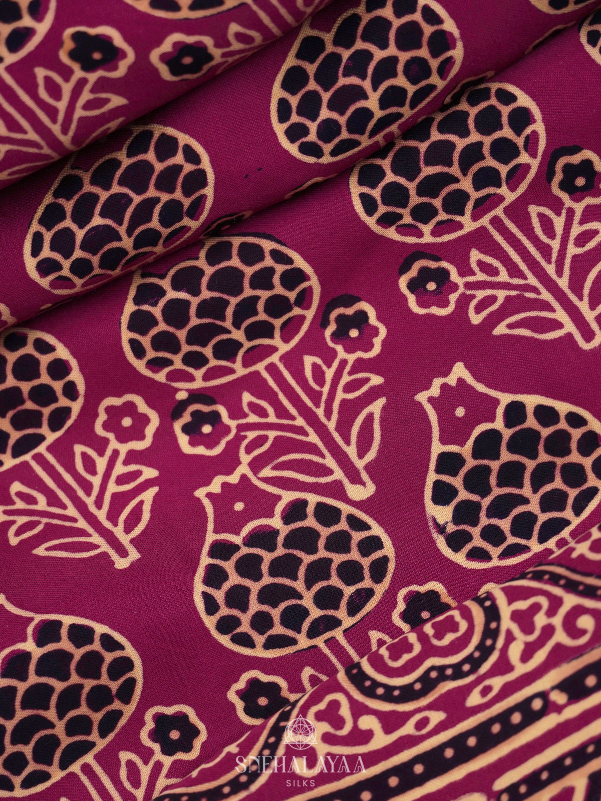 Magenta Pink Modal Silk Saree