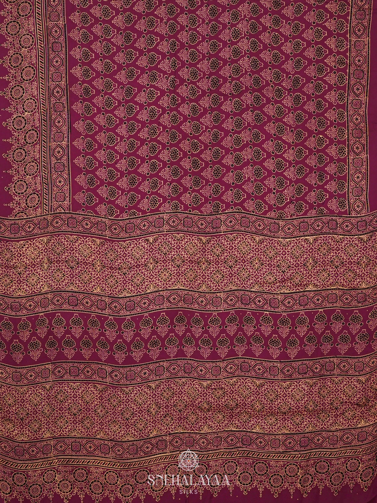 Magenta Pink Modal Silk Saree