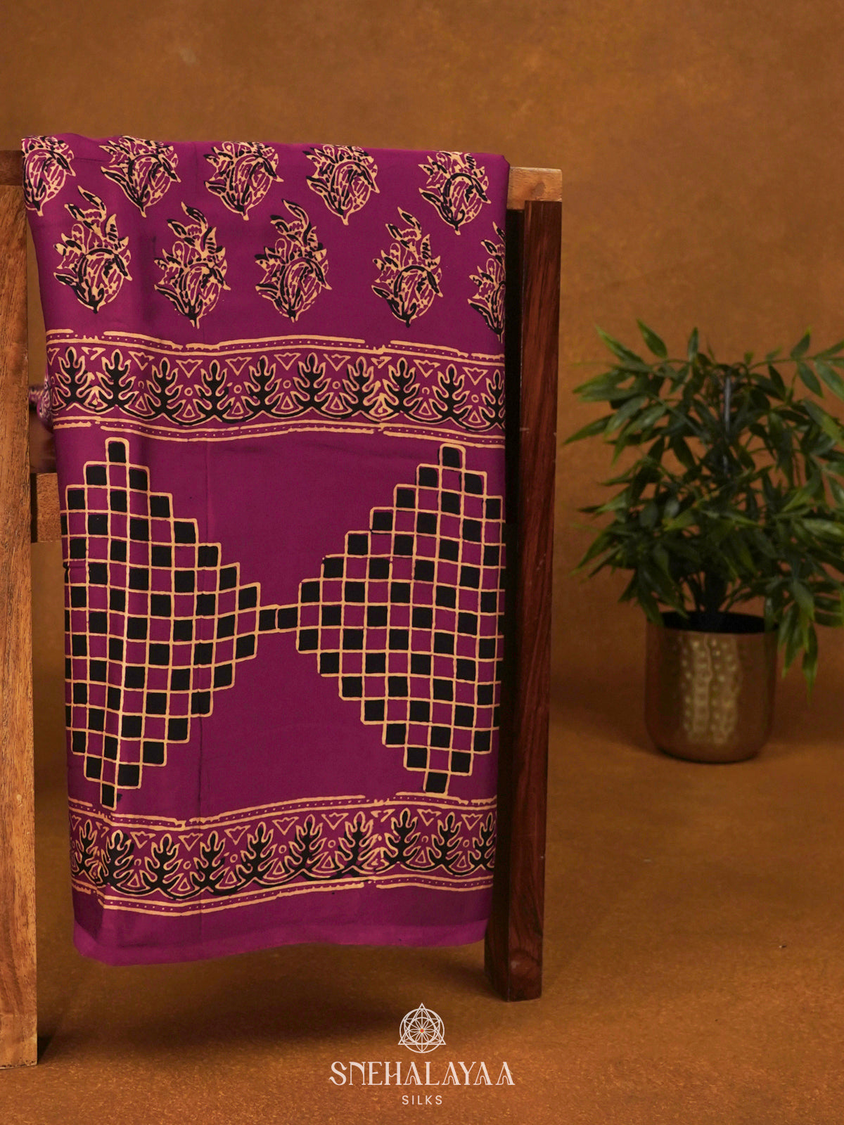 Magenta Purple Modal Silk Saree