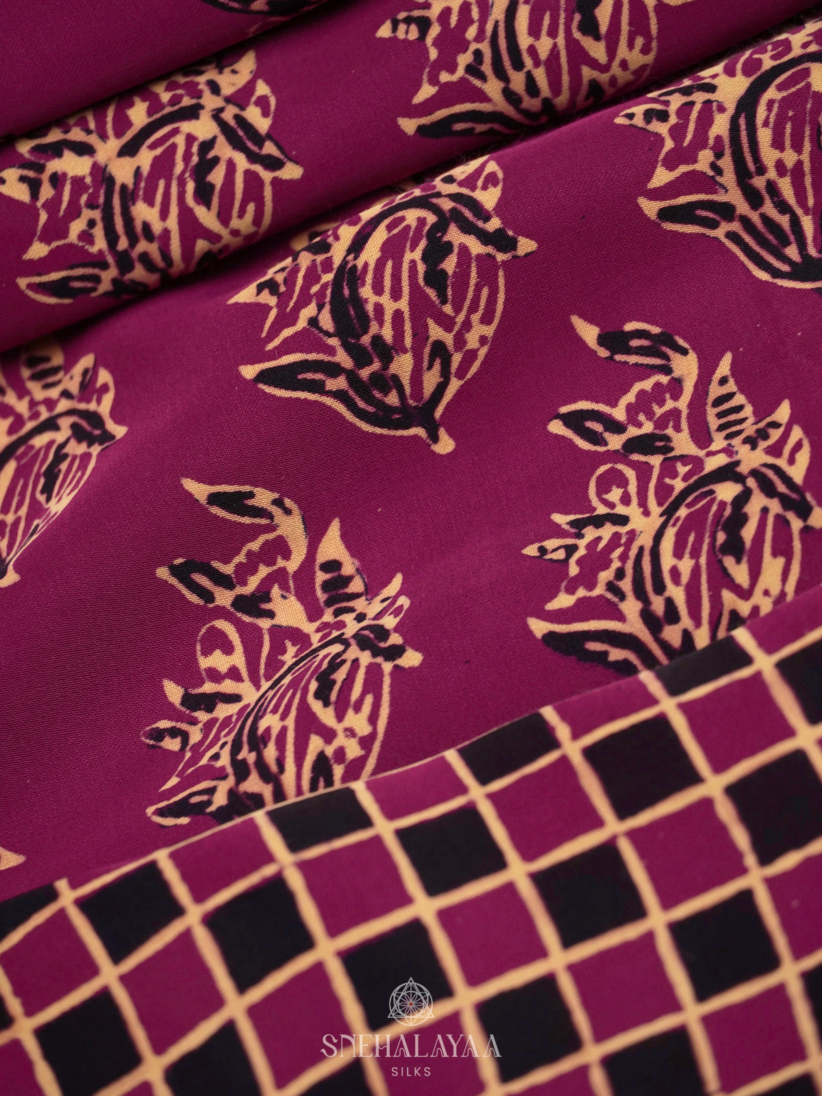 Magenta Purple Modal Silk Saree