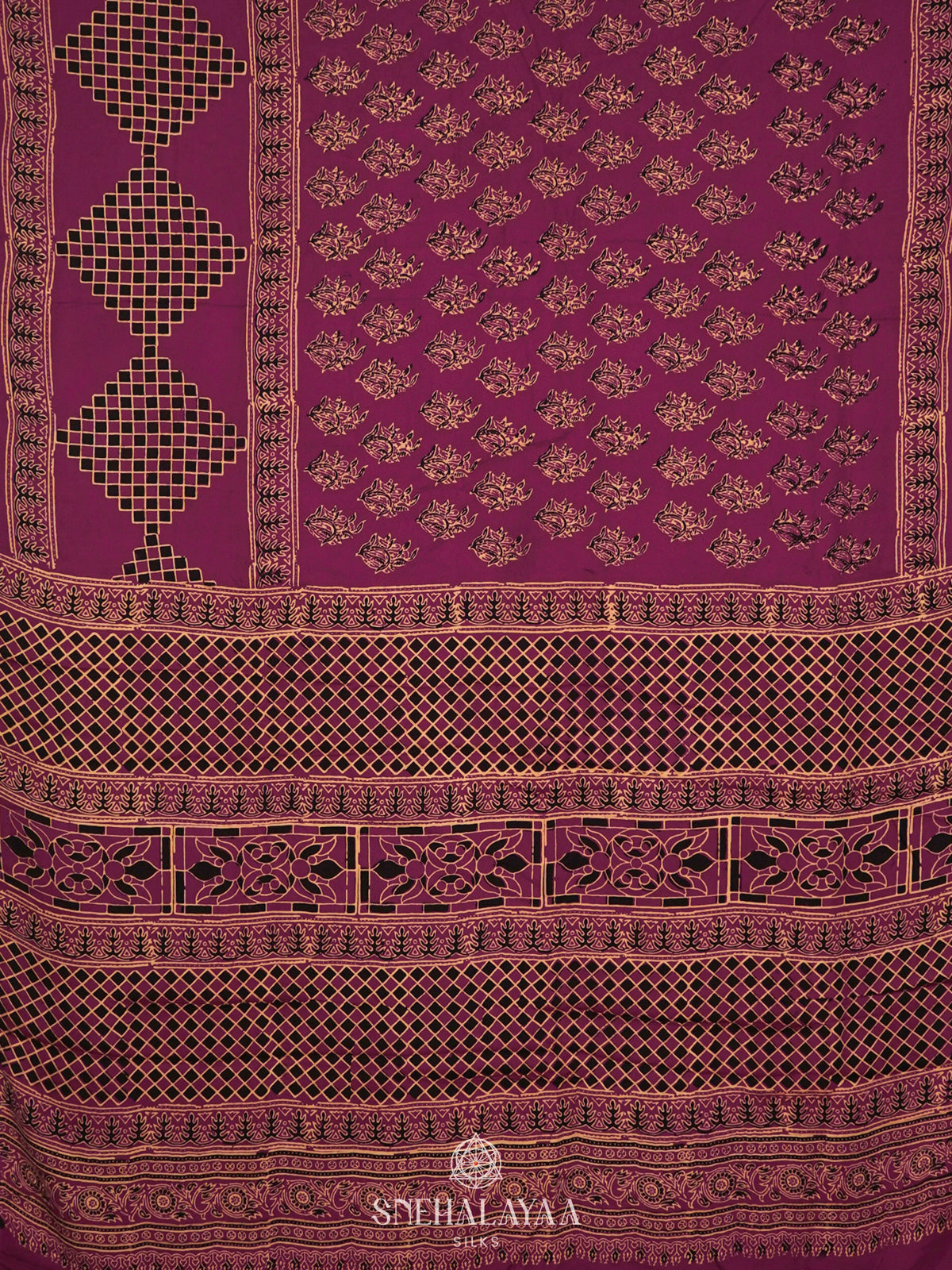 Magenta Purple Modal Silk Saree