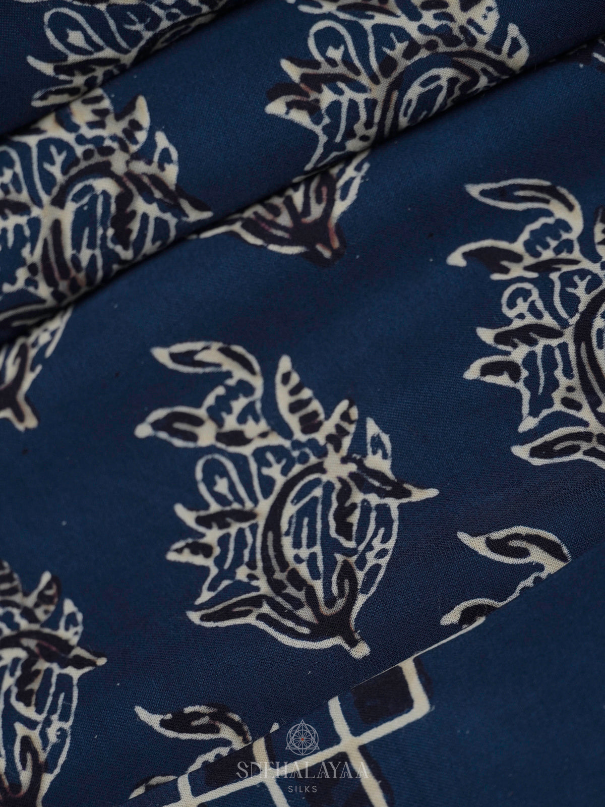 Navy Blue Modal Silk Saree