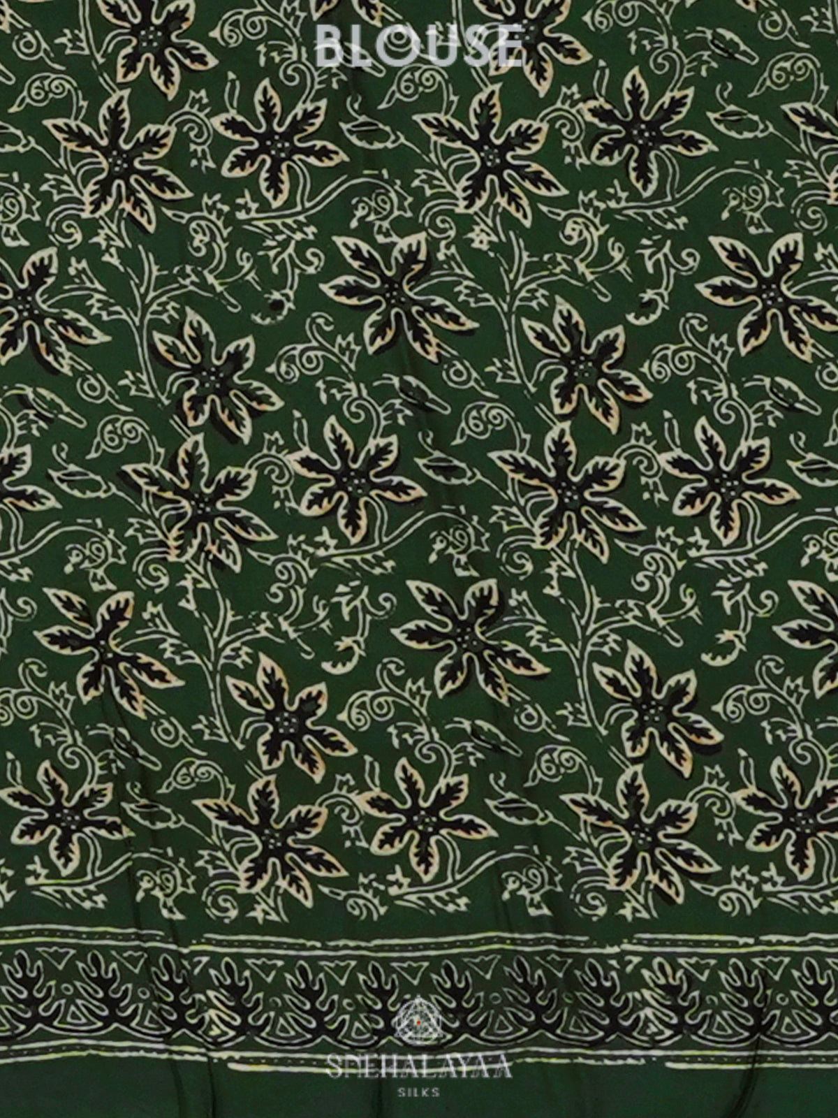 Forest Green Modal Silk Saree
