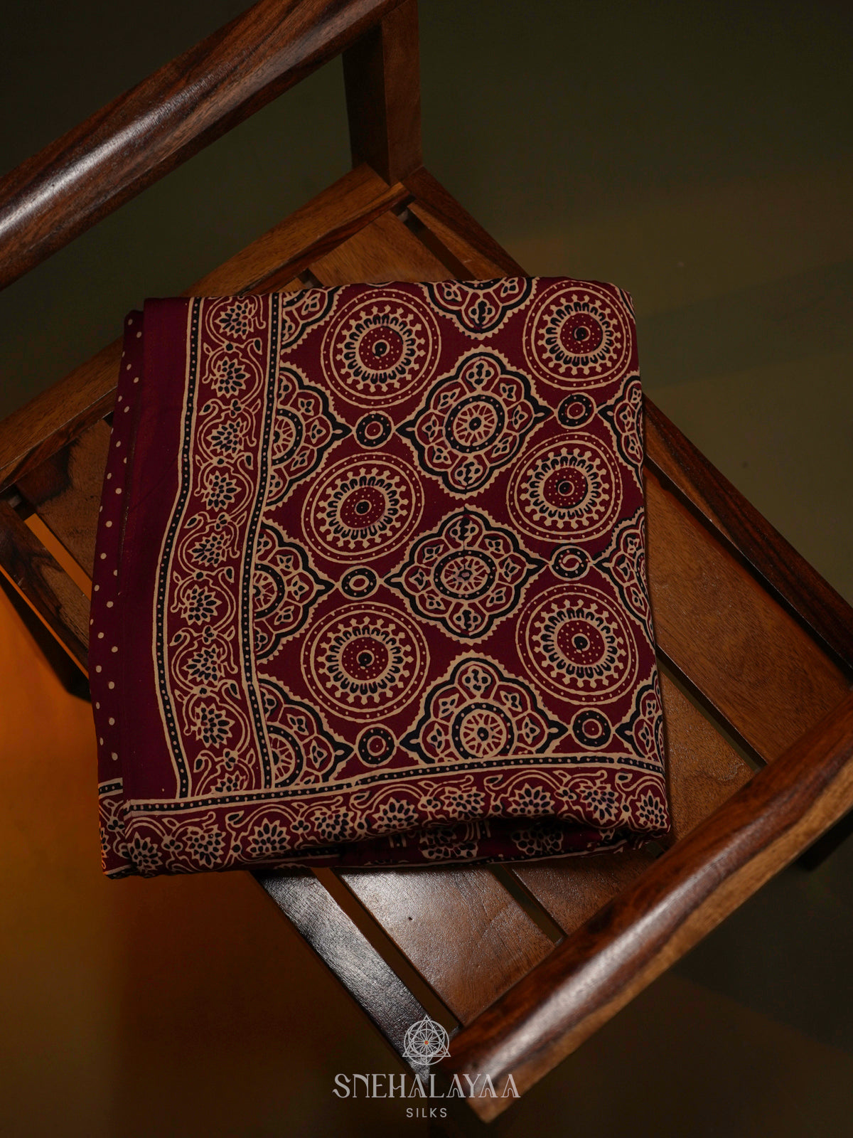 Maroon Modal Silk Saree