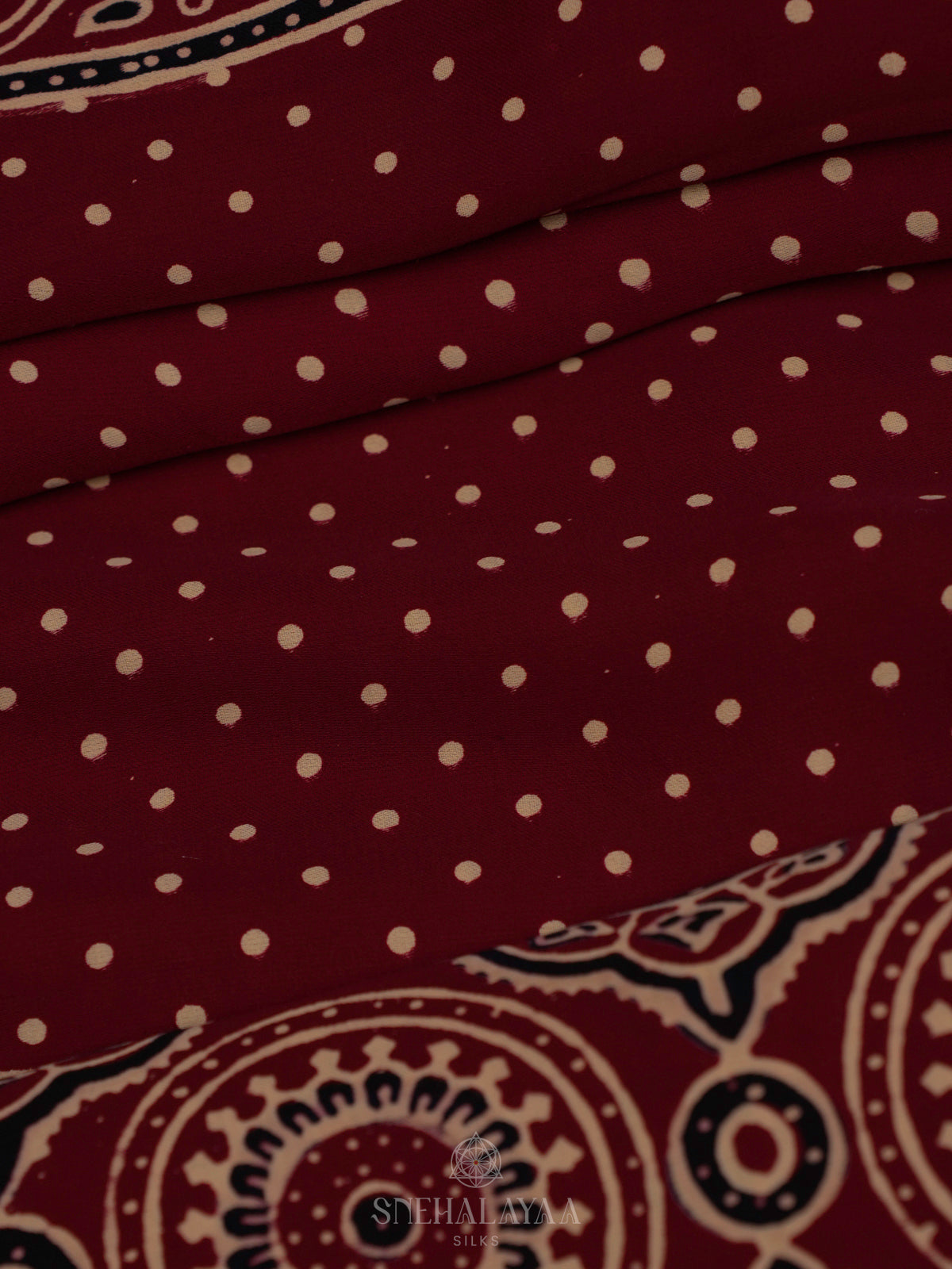 Maroon Modal Silk Saree