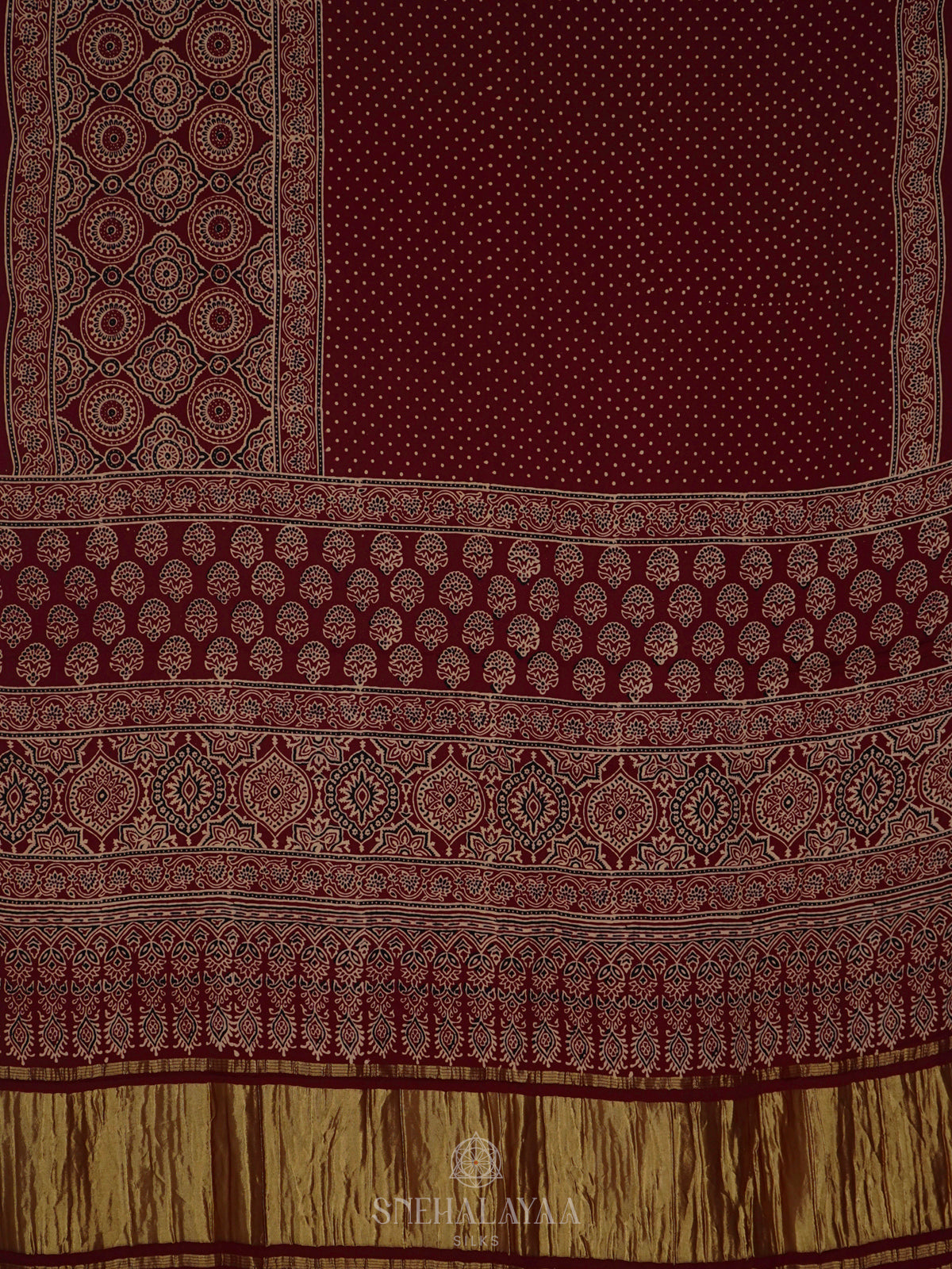 Maroon Modal Silk Saree