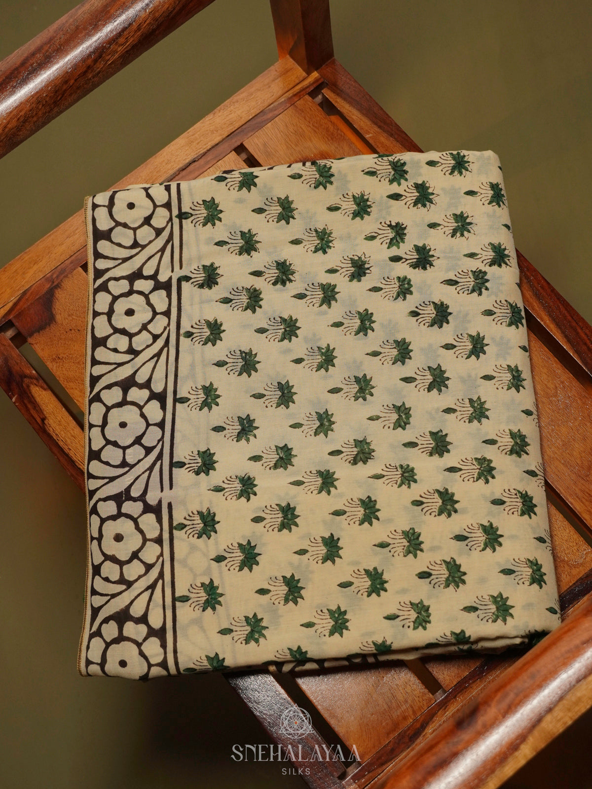 Cream Chanderi Saree