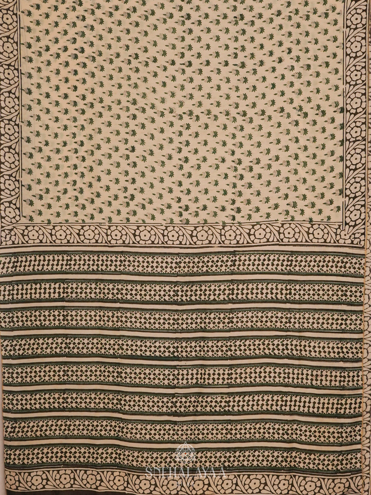 Cream Chanderi Saree