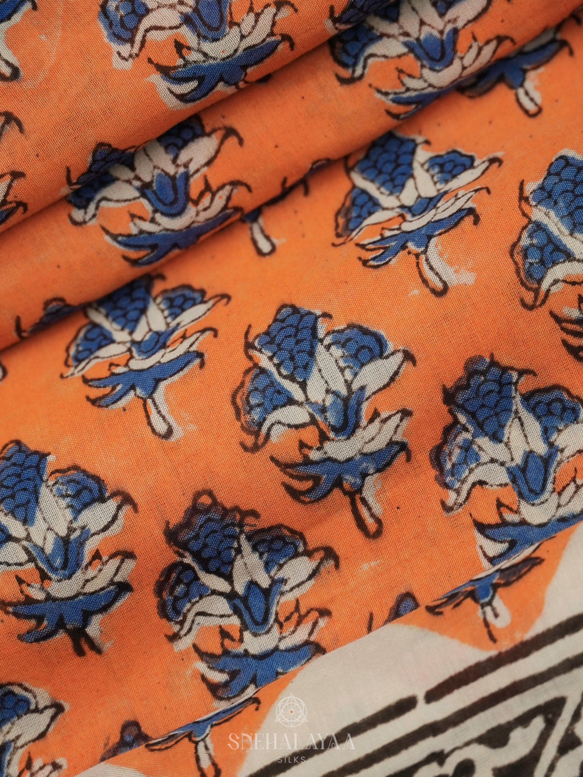 Orange Chanderi Saree