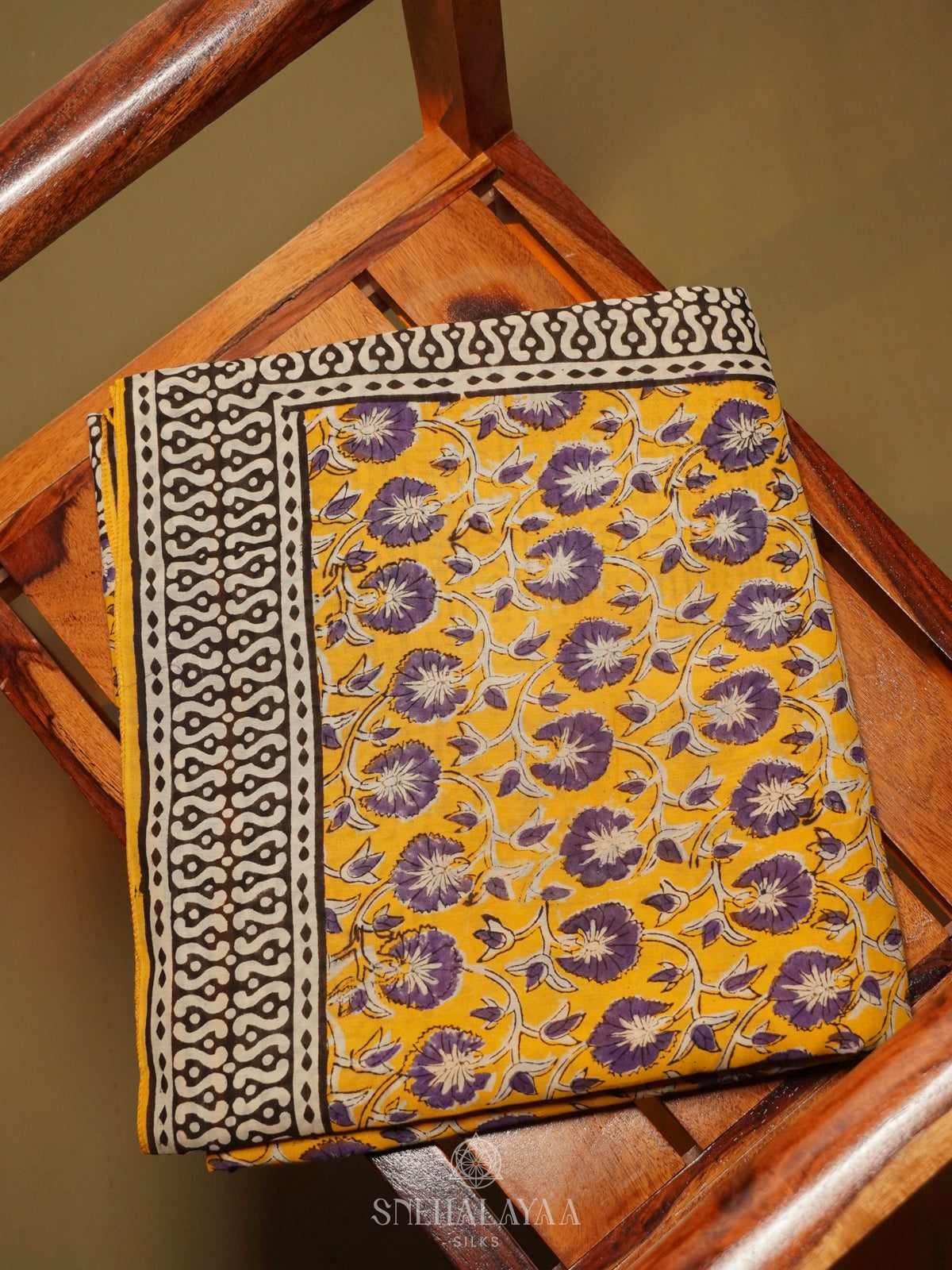 Yellow Chanderi Saree