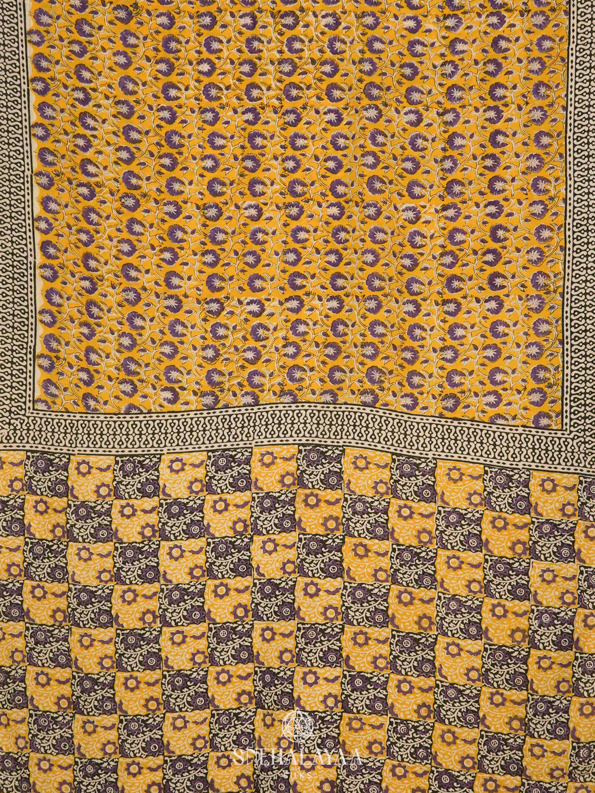 Yellow Chanderi Saree