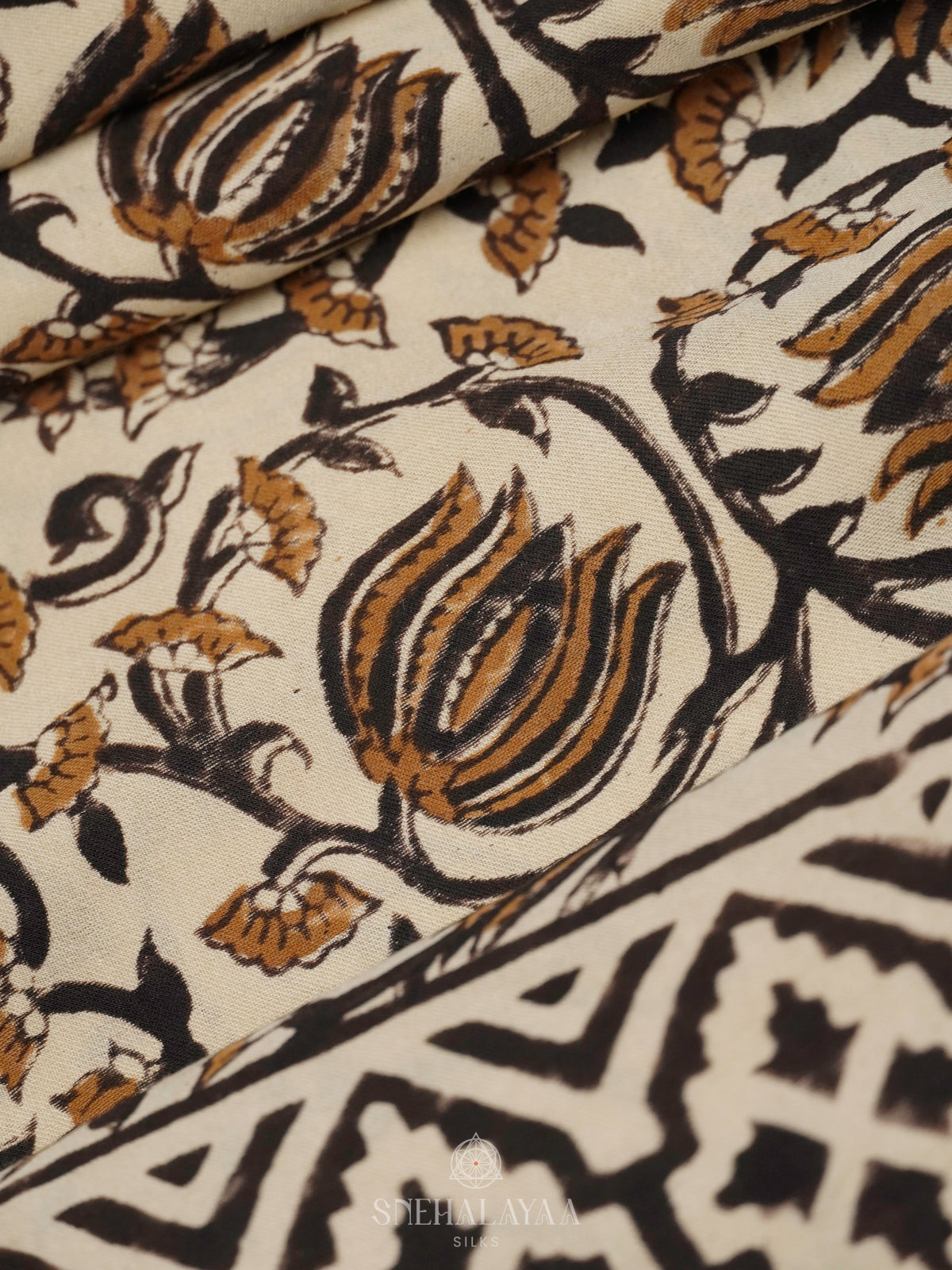 Off White Modal Silk Saree