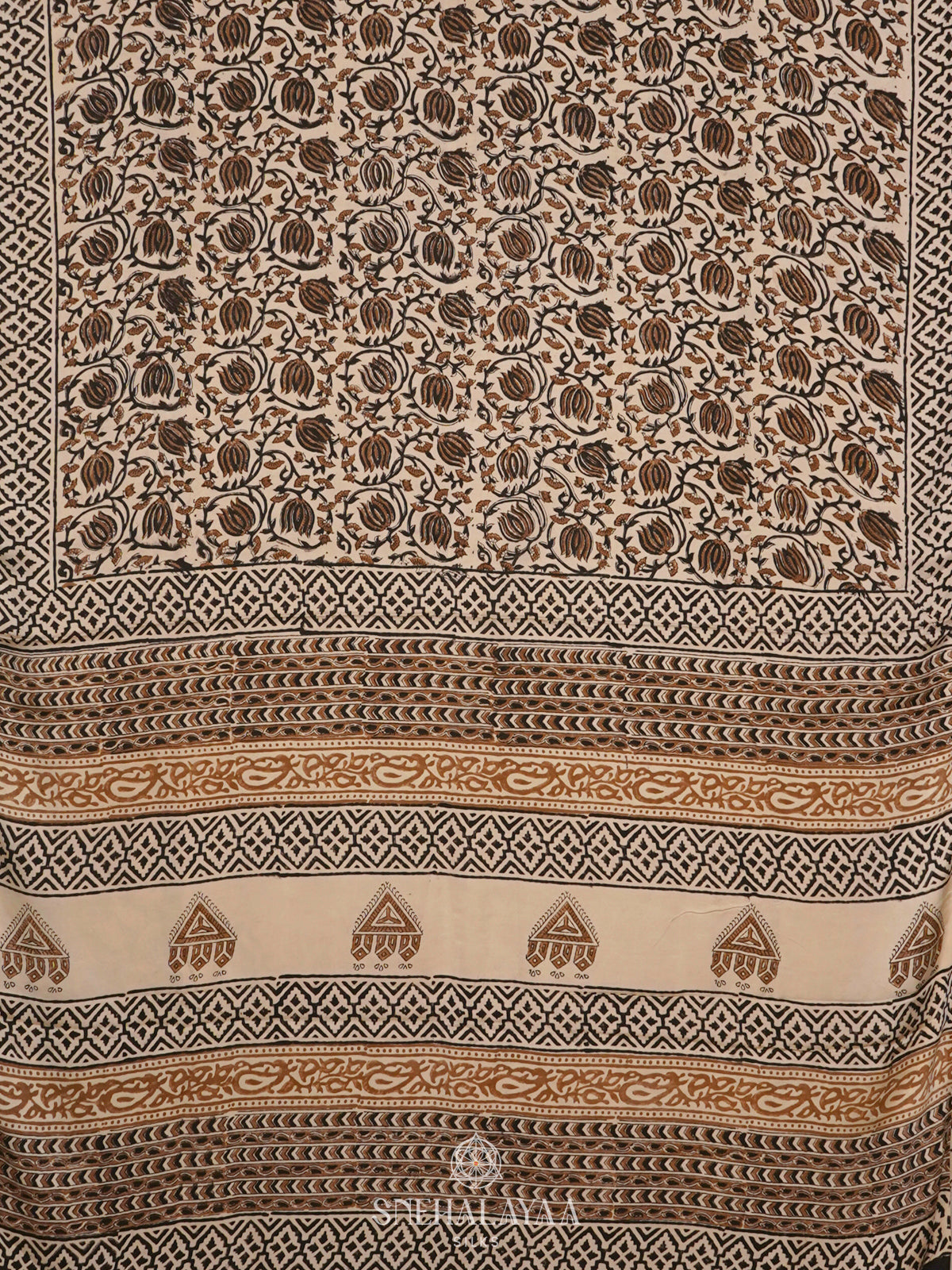 Off White Modal Silk Saree