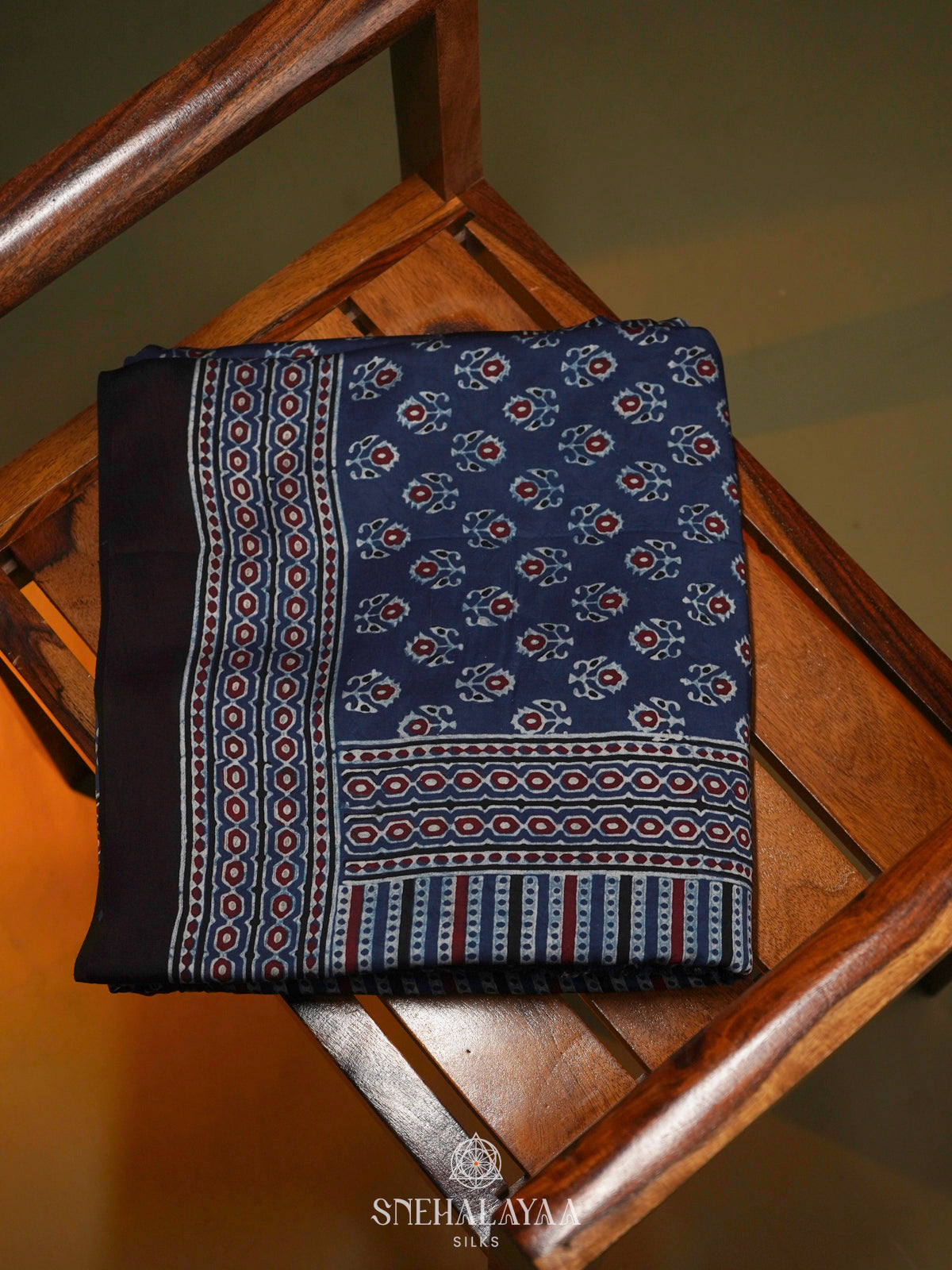 Navy Blue Modal Silk Saree