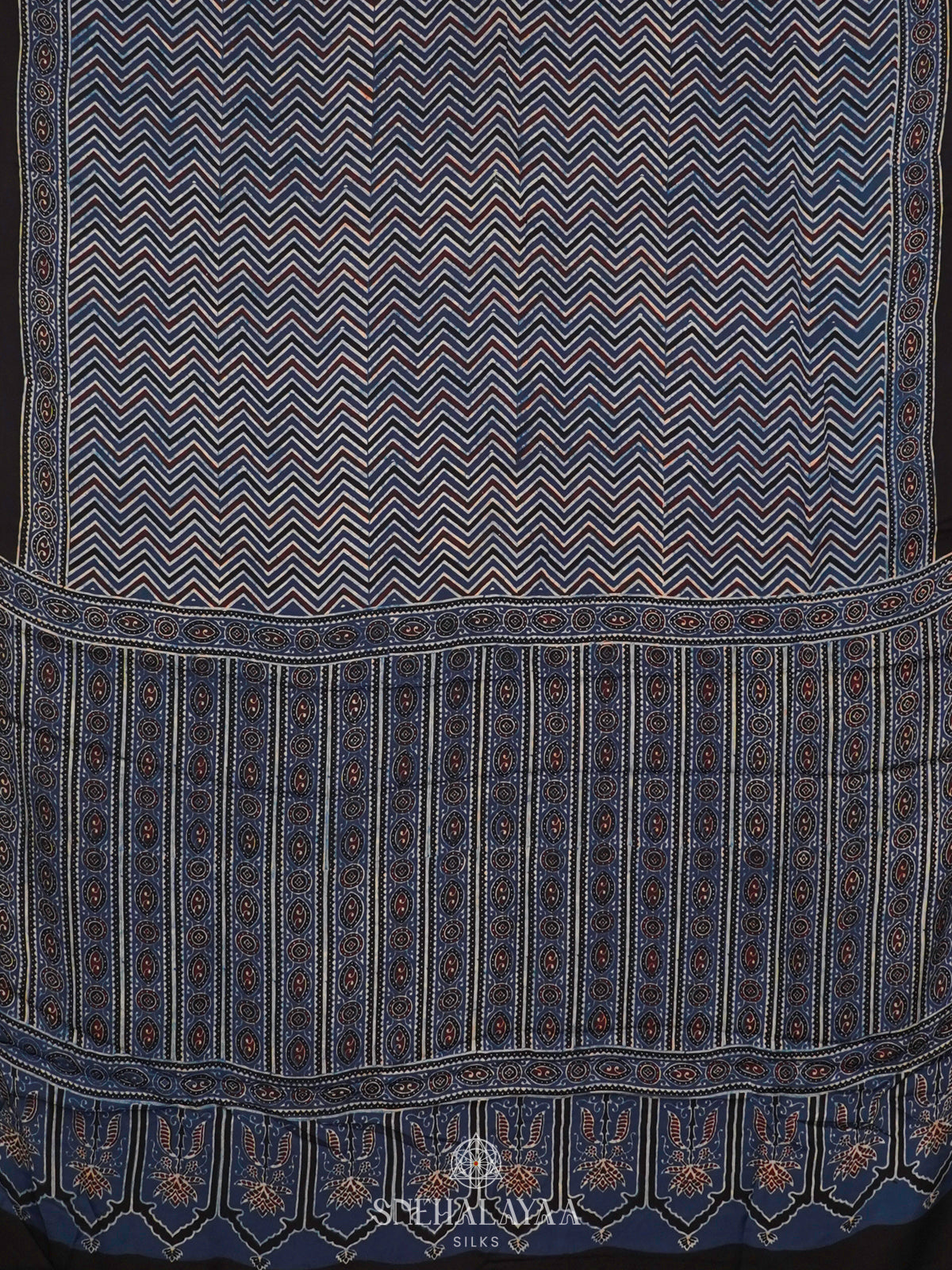 Navy Blue Modal Silk Saree