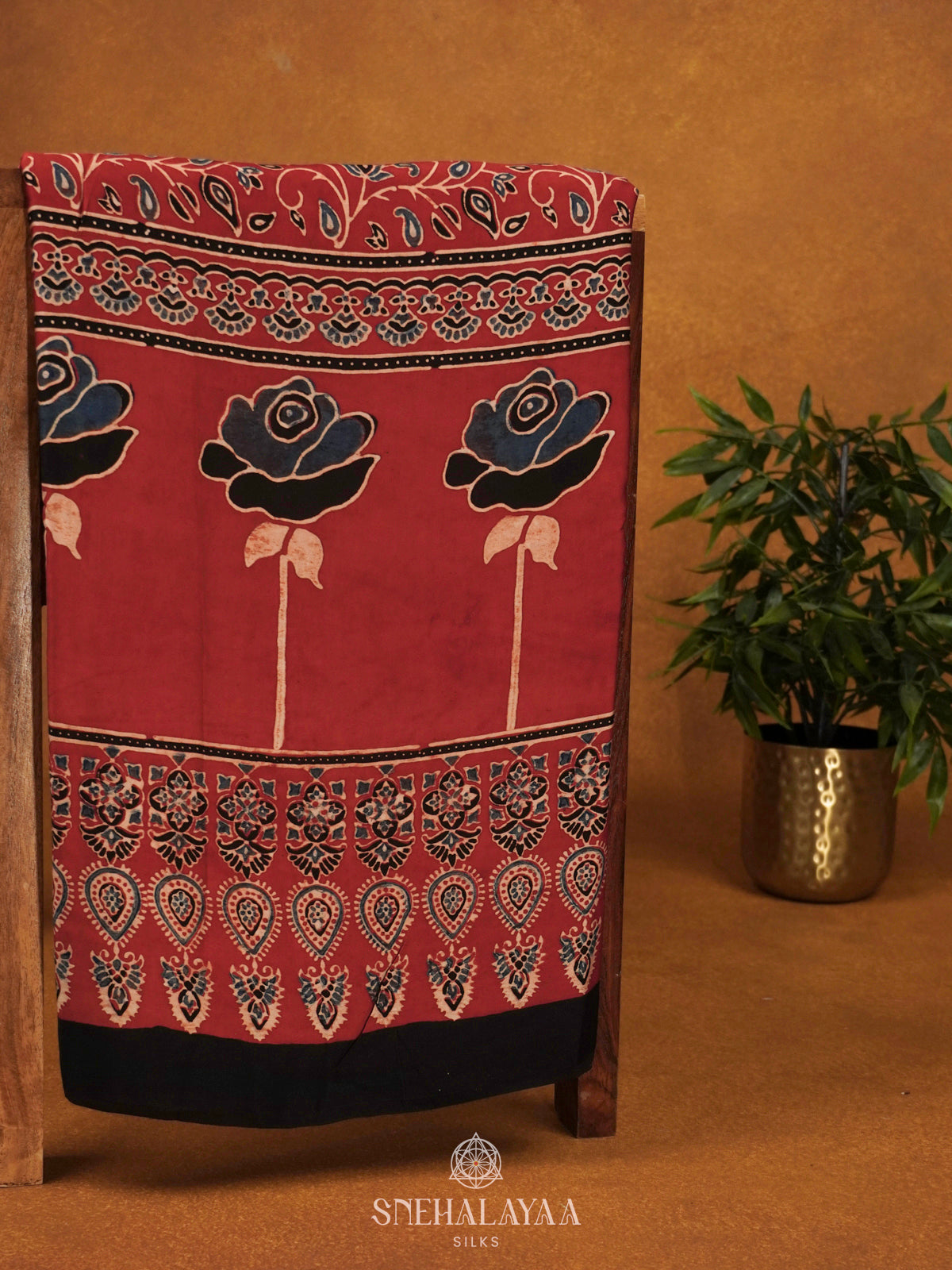 Maroon Modal Silk Saree