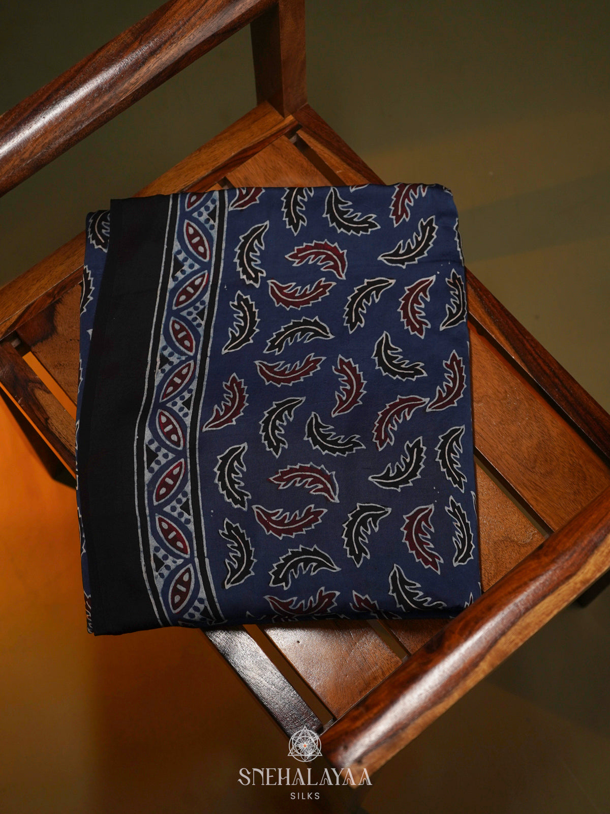 Navy Blue Modal Silk Saree