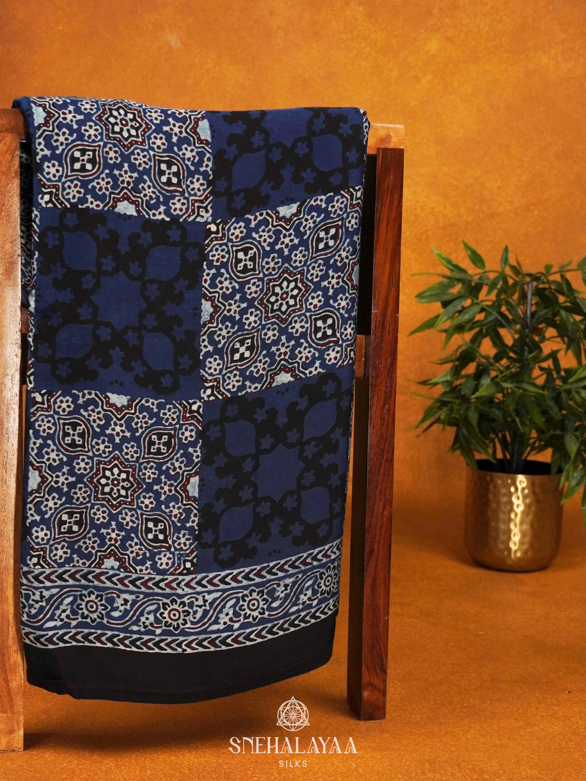 Indigo Blue Modal Silk Saree
