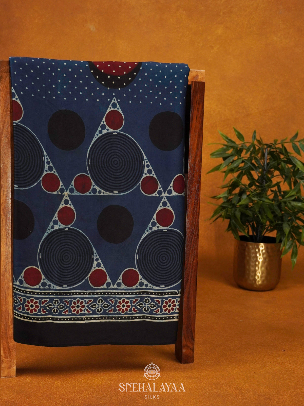 Navy Blue Modal Silk Saree