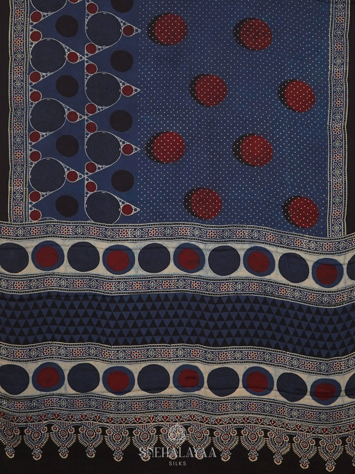 Navy Blue Modal Silk Saree
