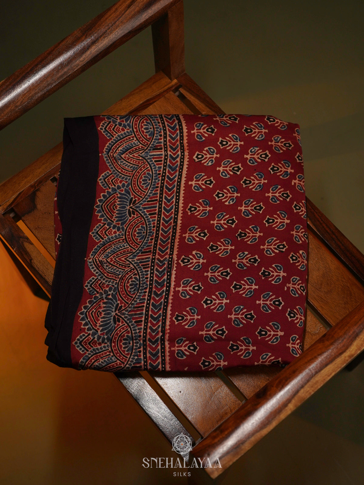Maroon Modal Silk Saree