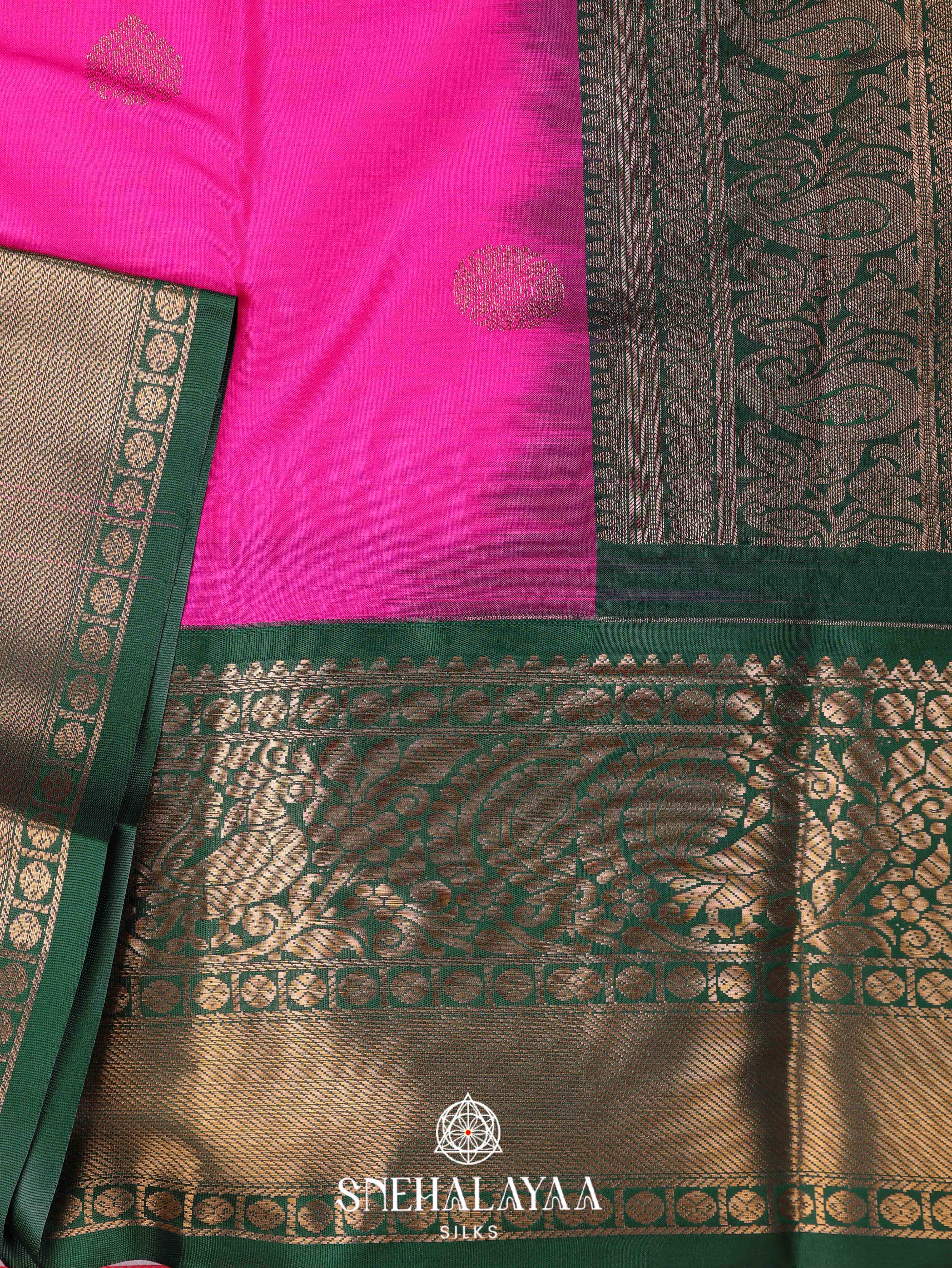 Pink Art Silk Saree
