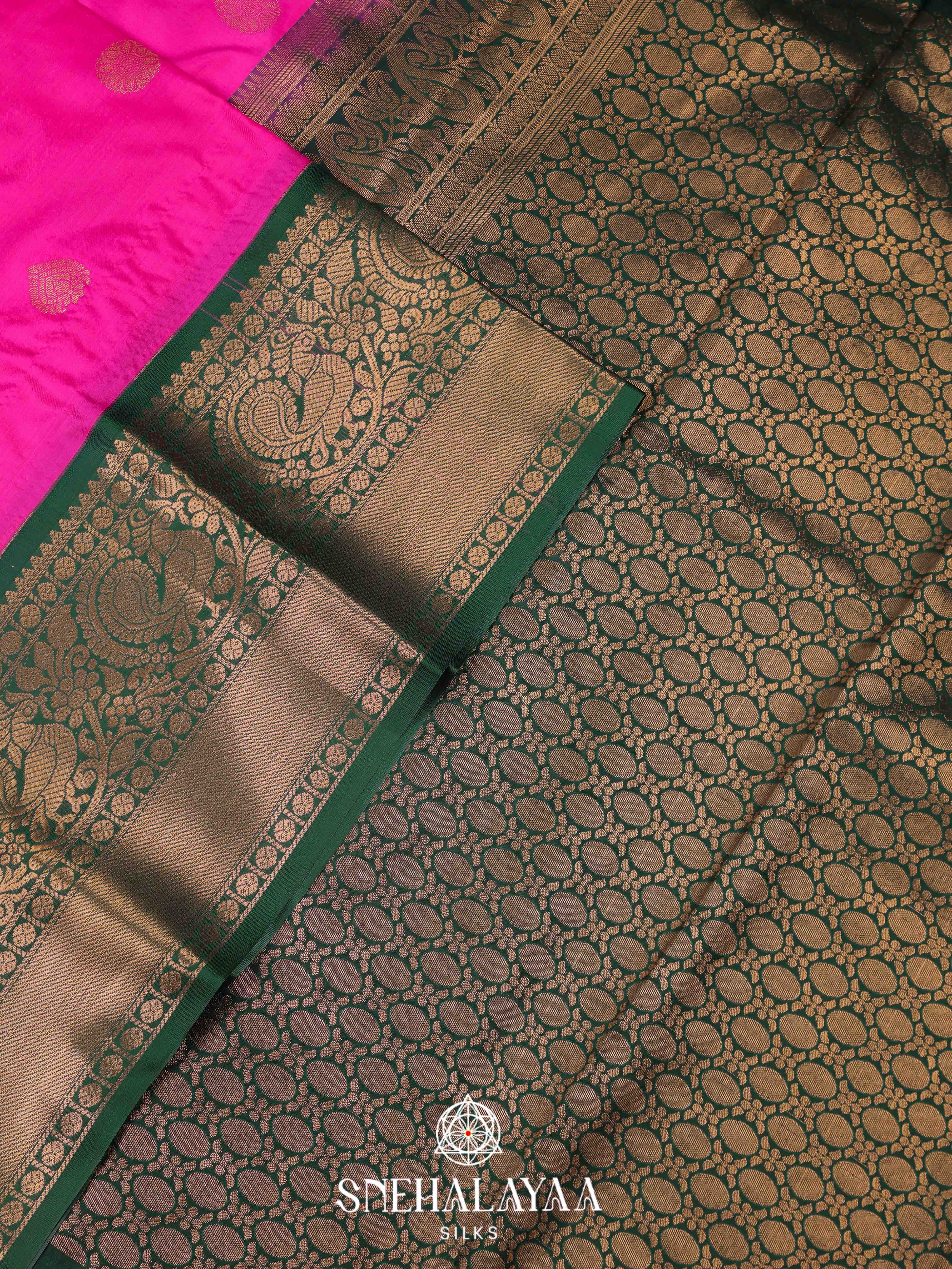 Pink Art Silk Saree