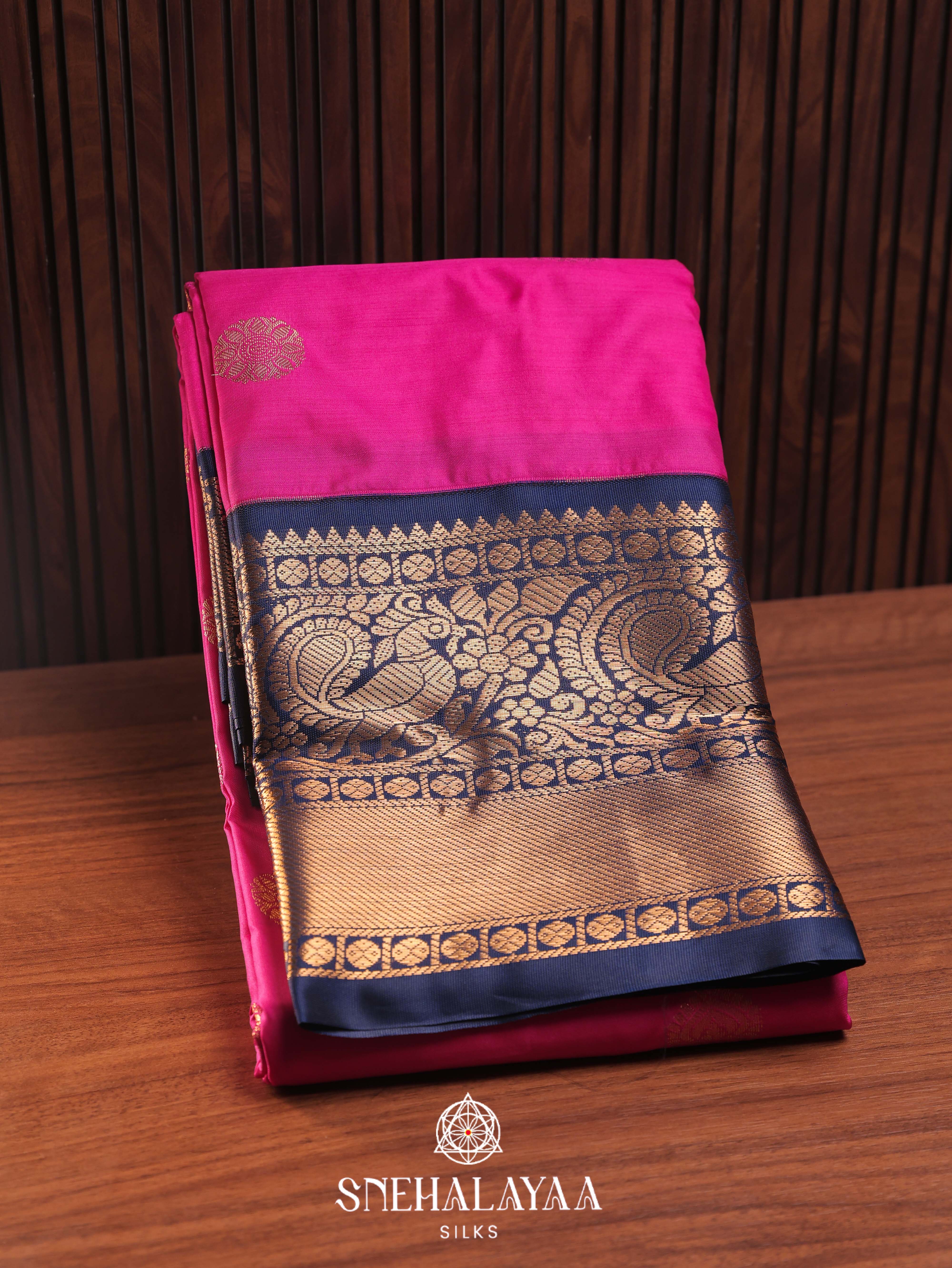 Pink Art Silk Saree