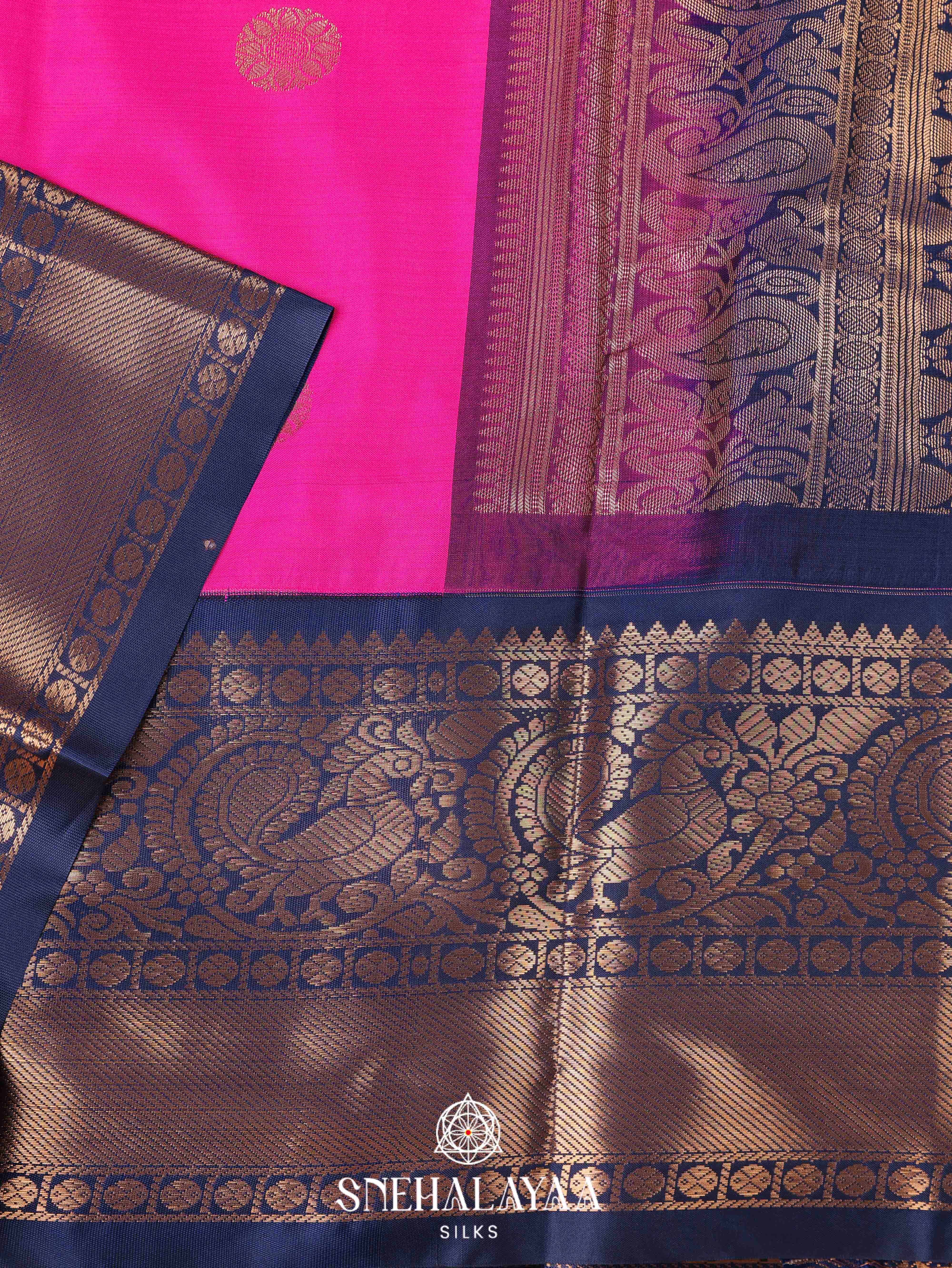 Pink Art Silk Saree