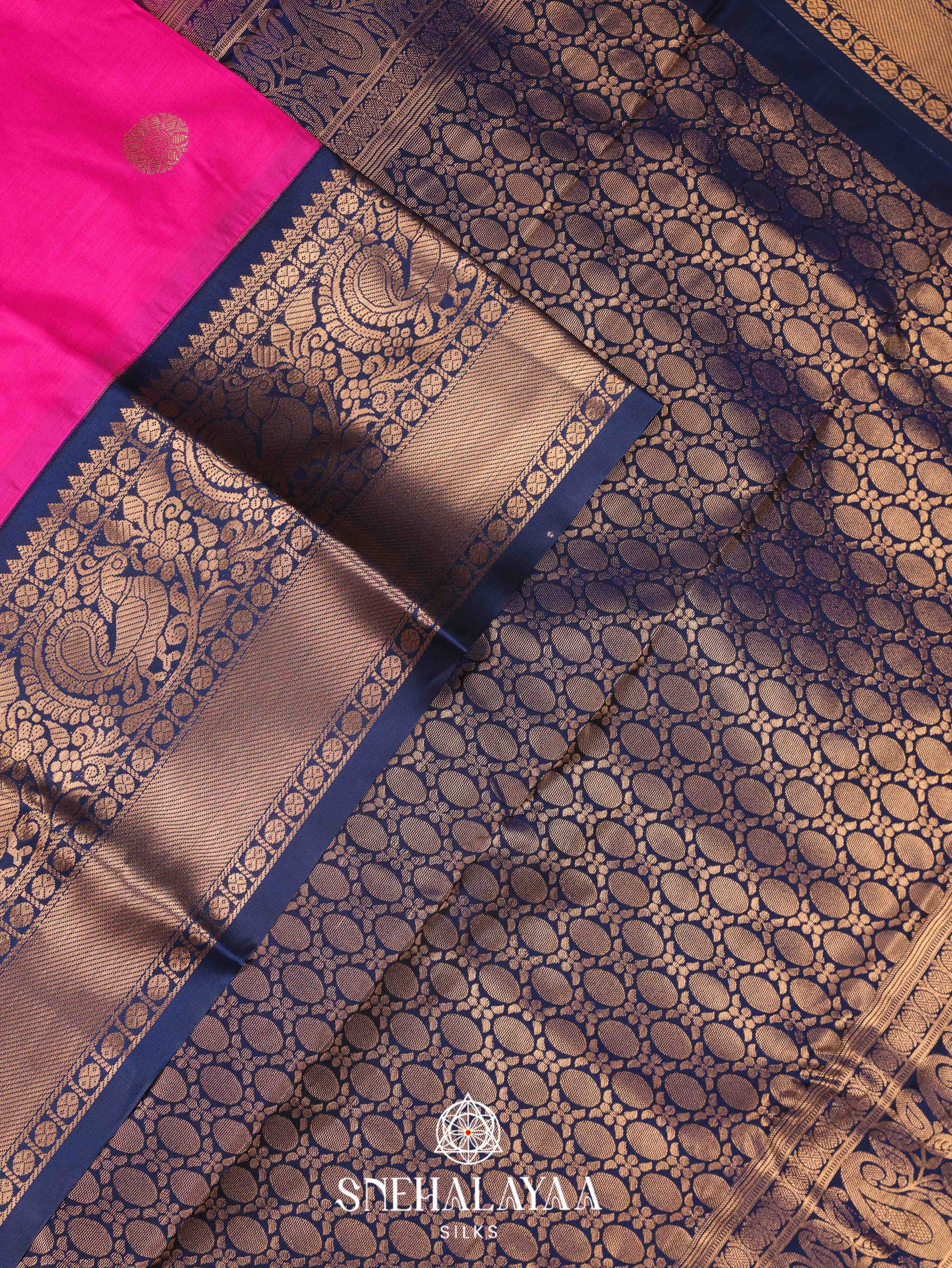 Pink Art Silk Saree