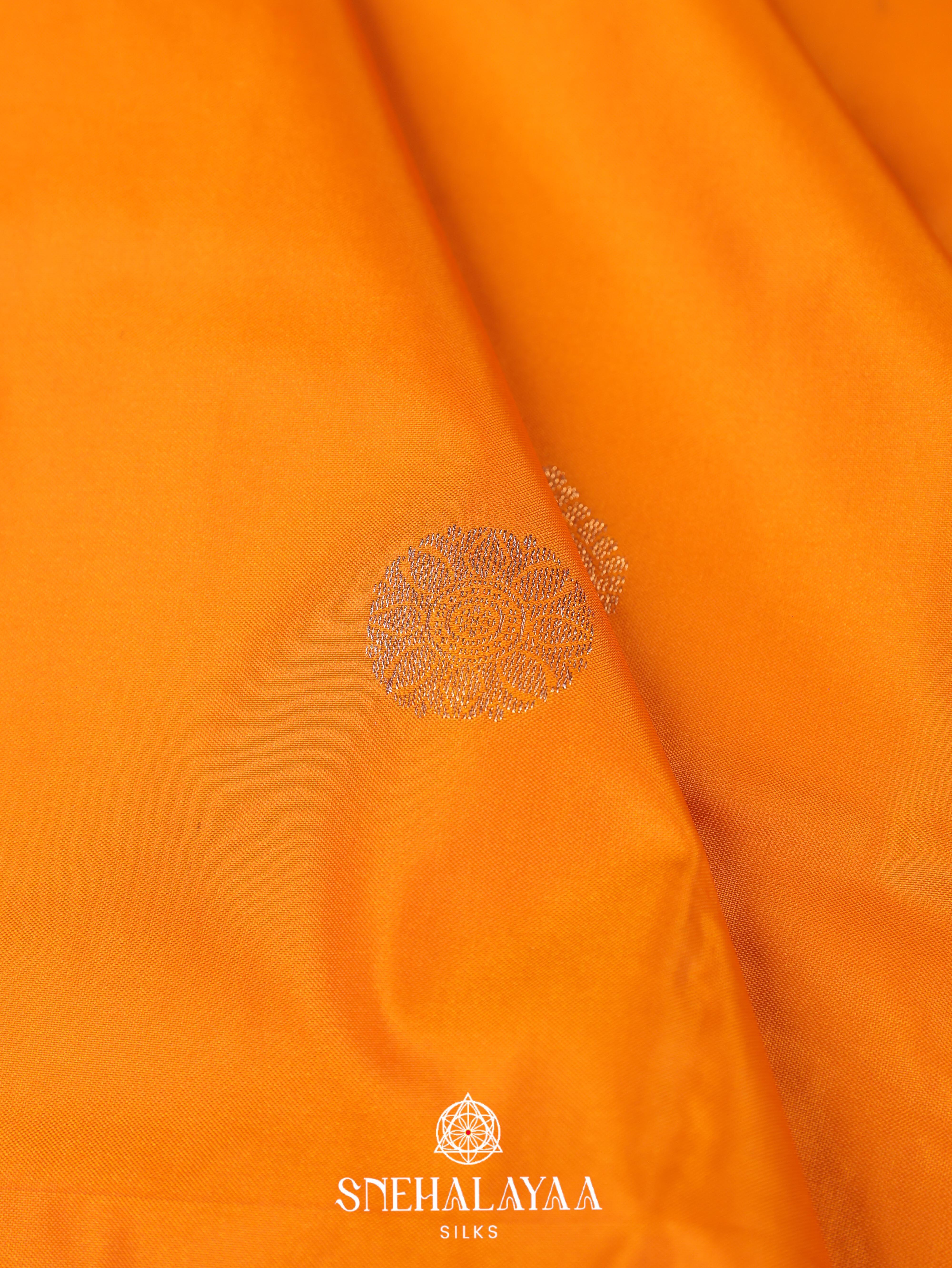 Mango Yellow Art Silk Saree