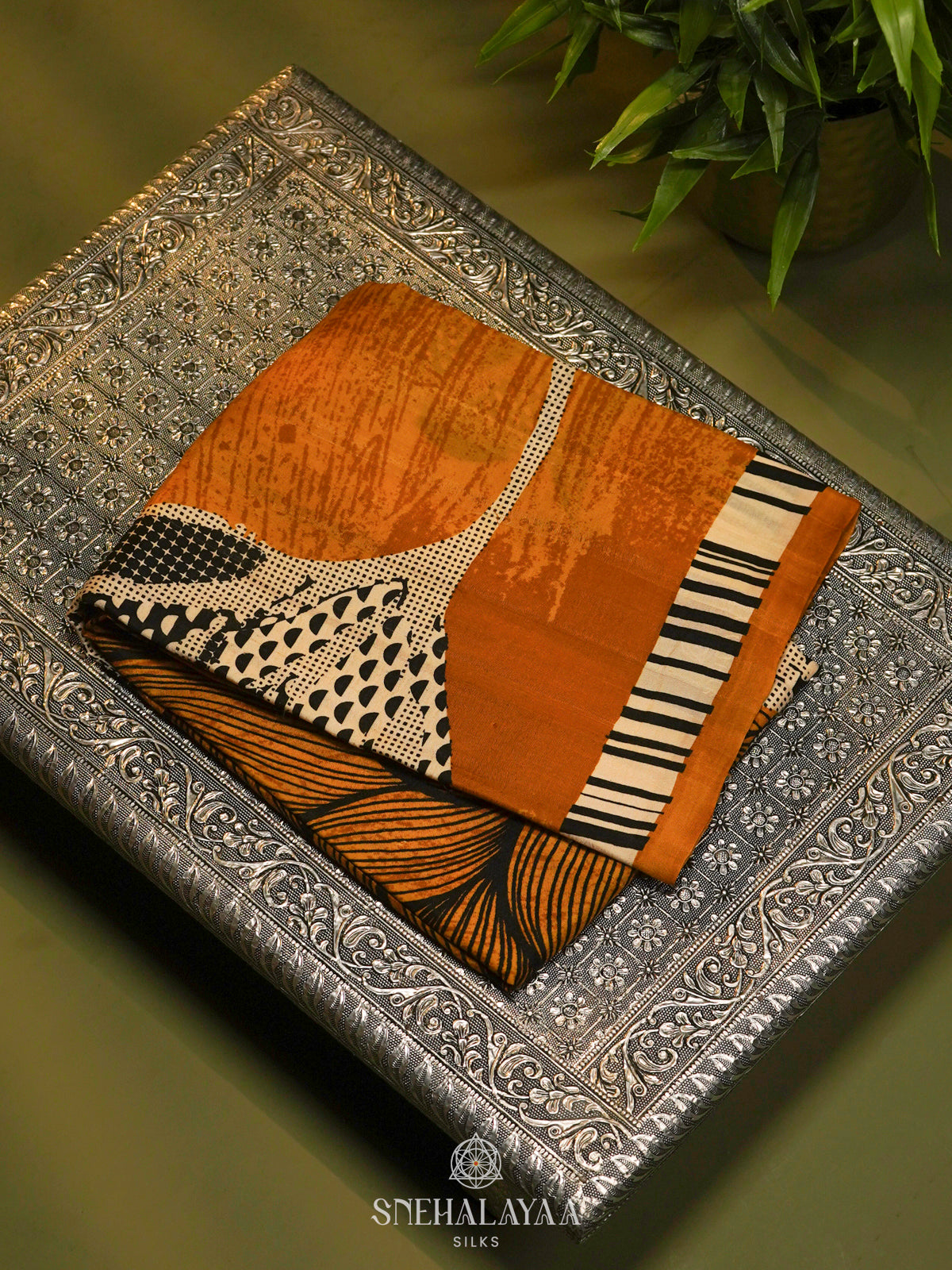 Cream Tussar Saree