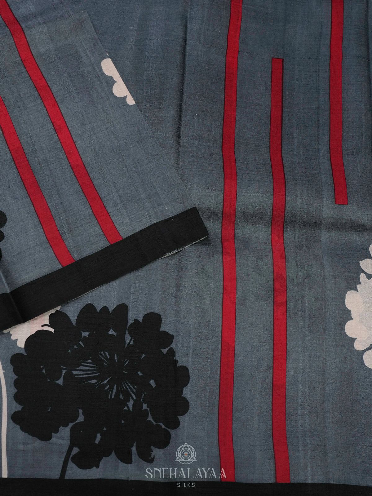 Grey Tussar Saree