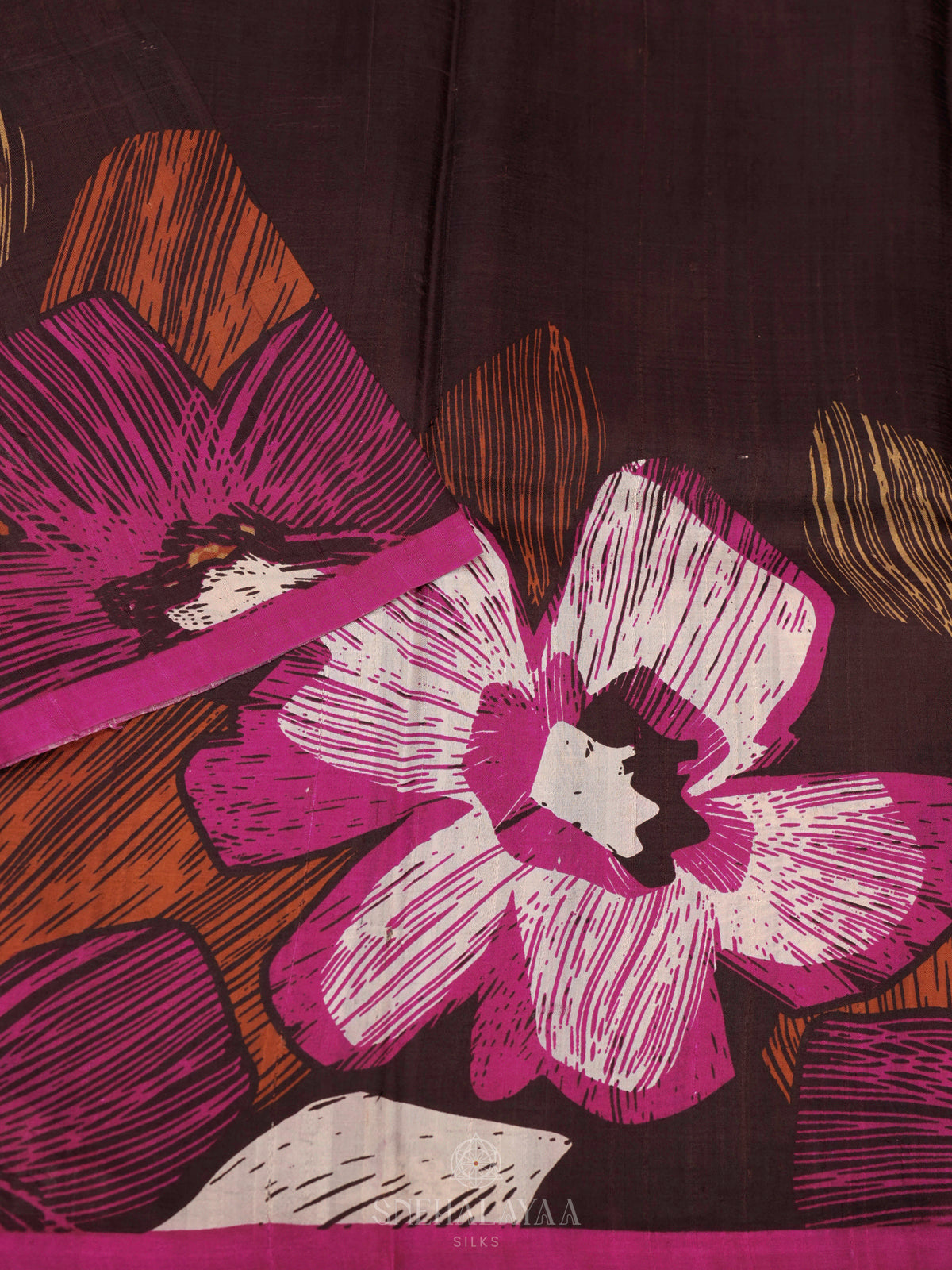 Brown Tussar Saree