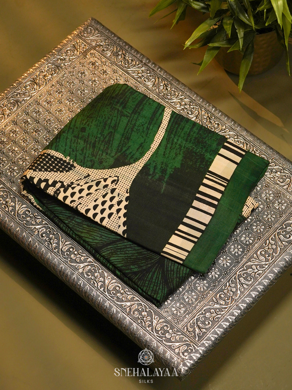 Off White Tussar Saree