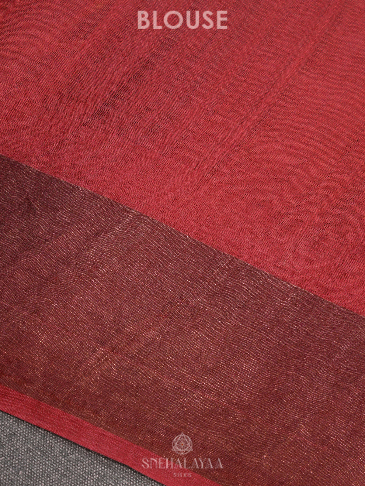 Red Tussar Saree
