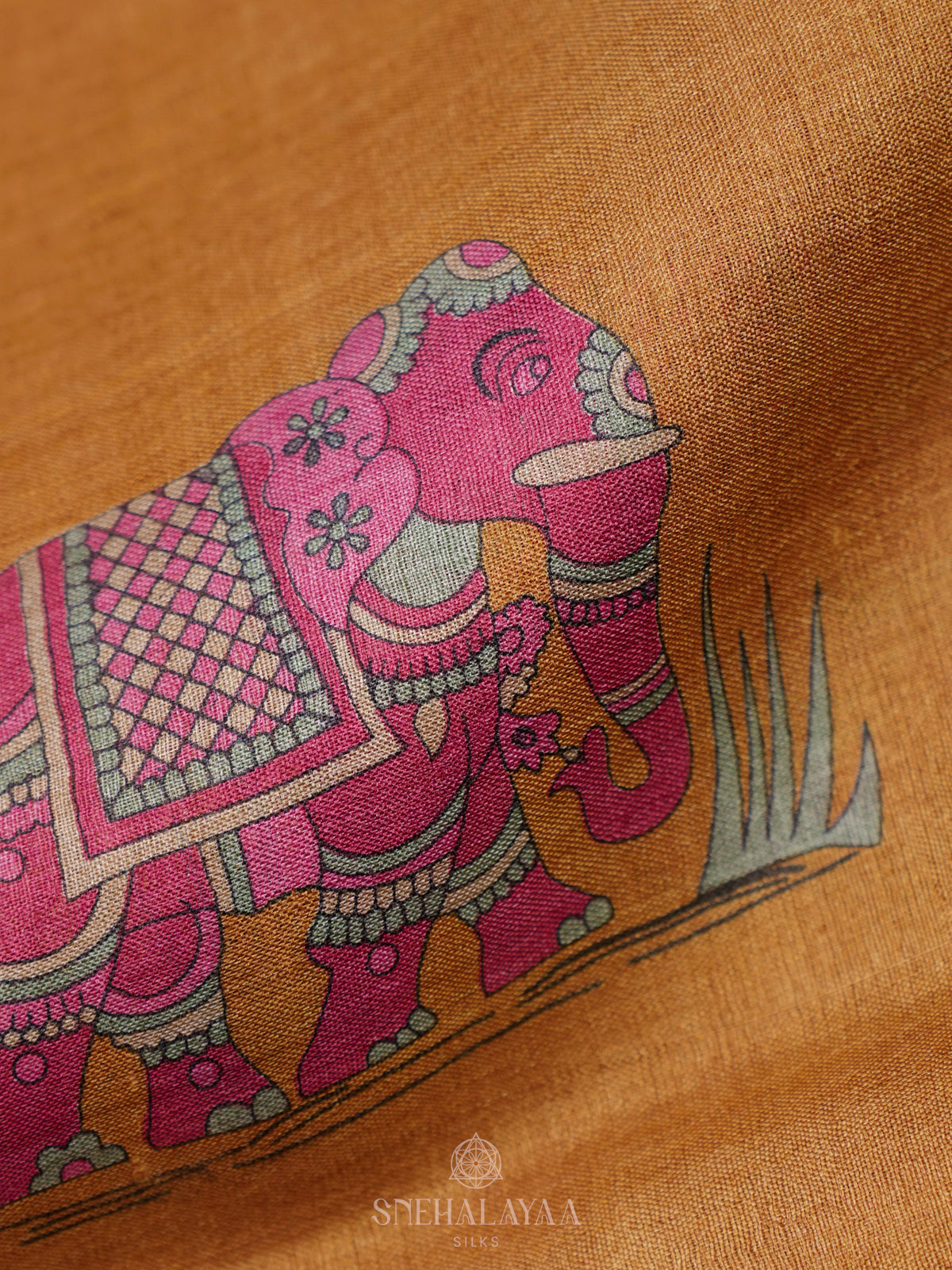 Yellow Tussar Saree