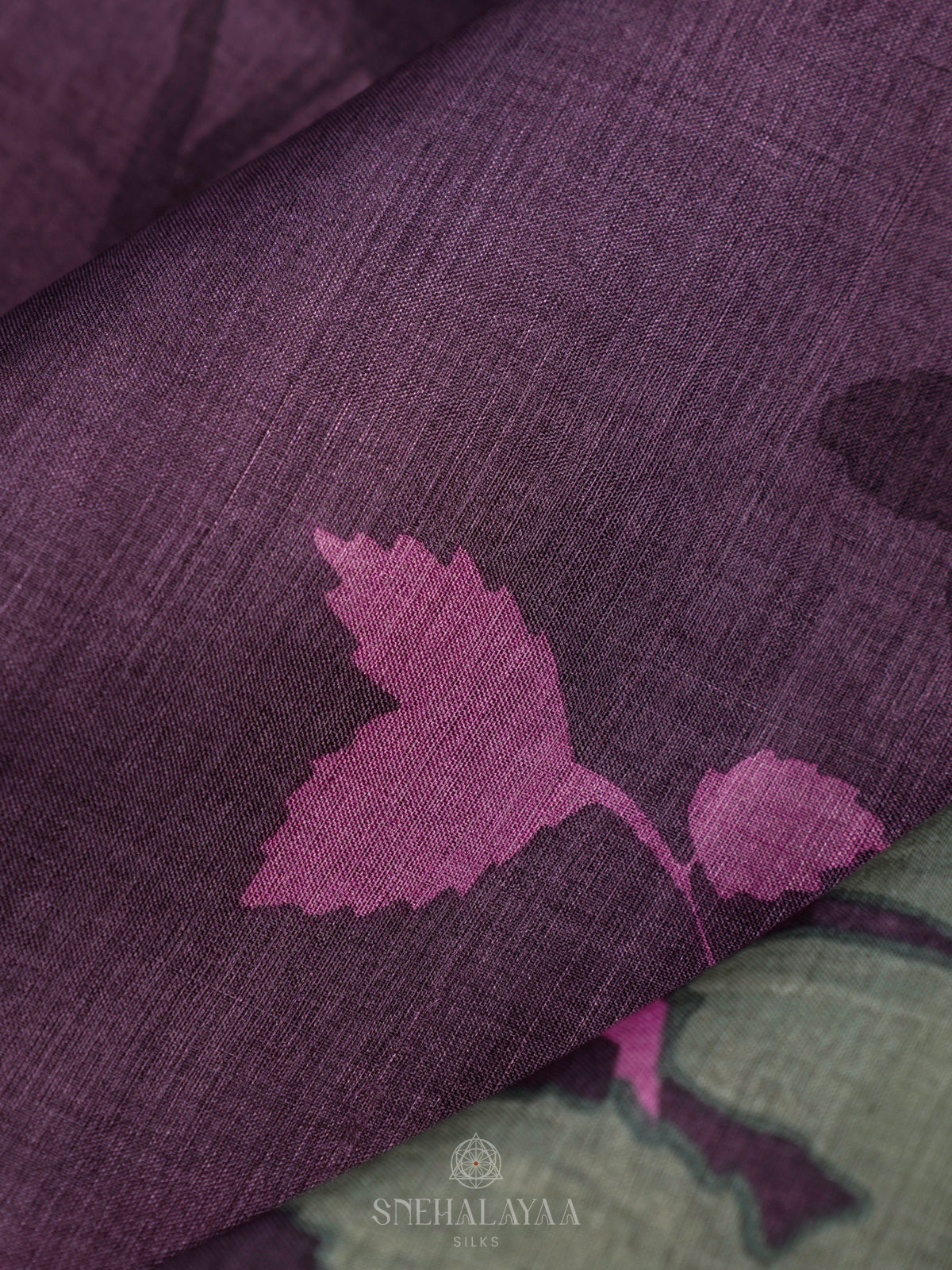Plum Tussar Saree