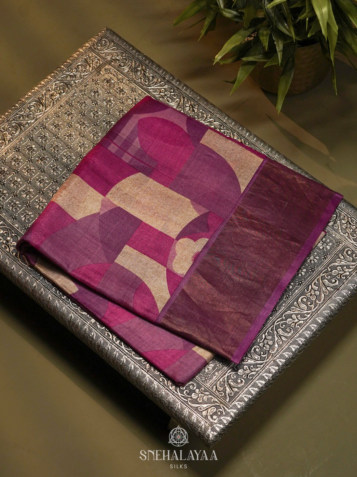 Multi colour Tussar Saree