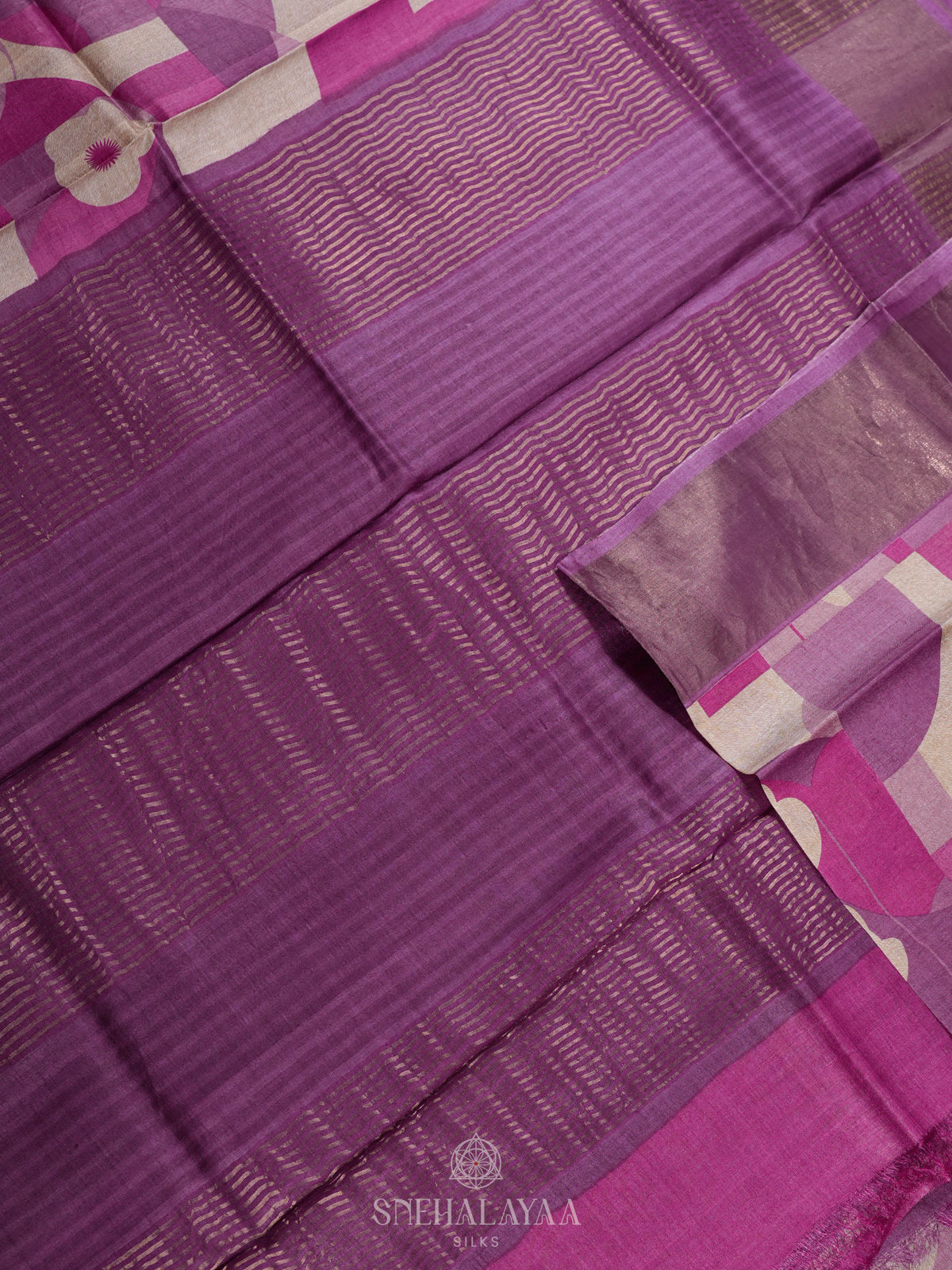 Multi colour Tussar Saree
