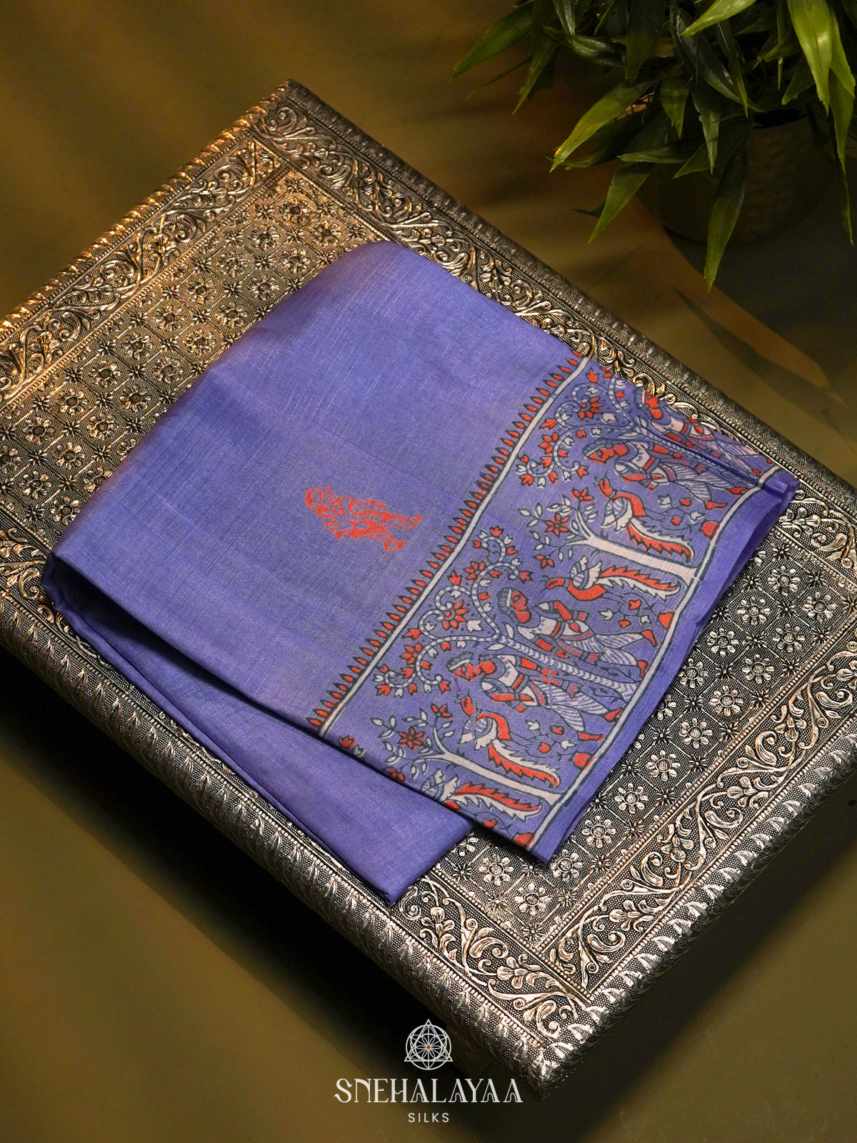 Lavender Tussar Saree